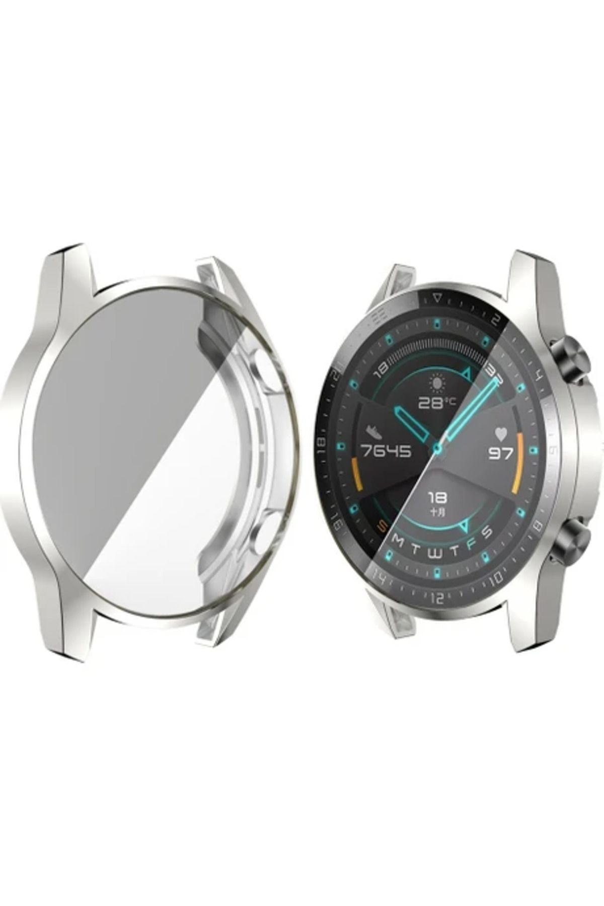 Obay Huawei For Huawei Watch Gt2 46mm Tpu All Inclusive Watch Case (Silver)