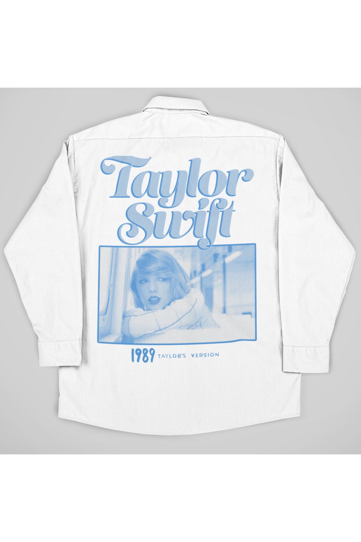 SEVBANO Taylor's Version 1989 Baskılı Unisex Taylor Swift Şarkıcı Cepli Gömlek