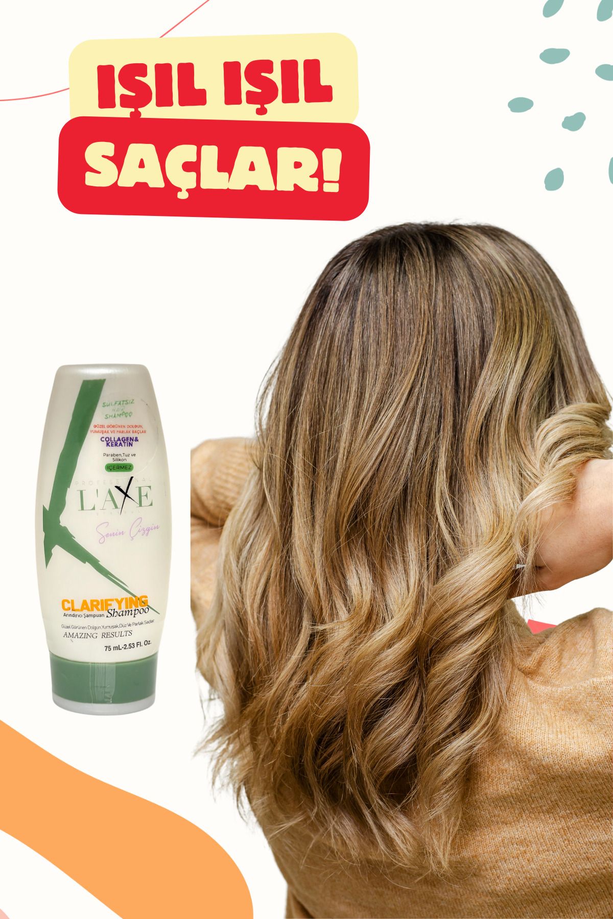 Professional Laxe İstanbul Tuzsuz Sülfatsız Parabensiz Şampuan Keratinli ve Yıpranmış Saçlar için Onarıcı Mucize