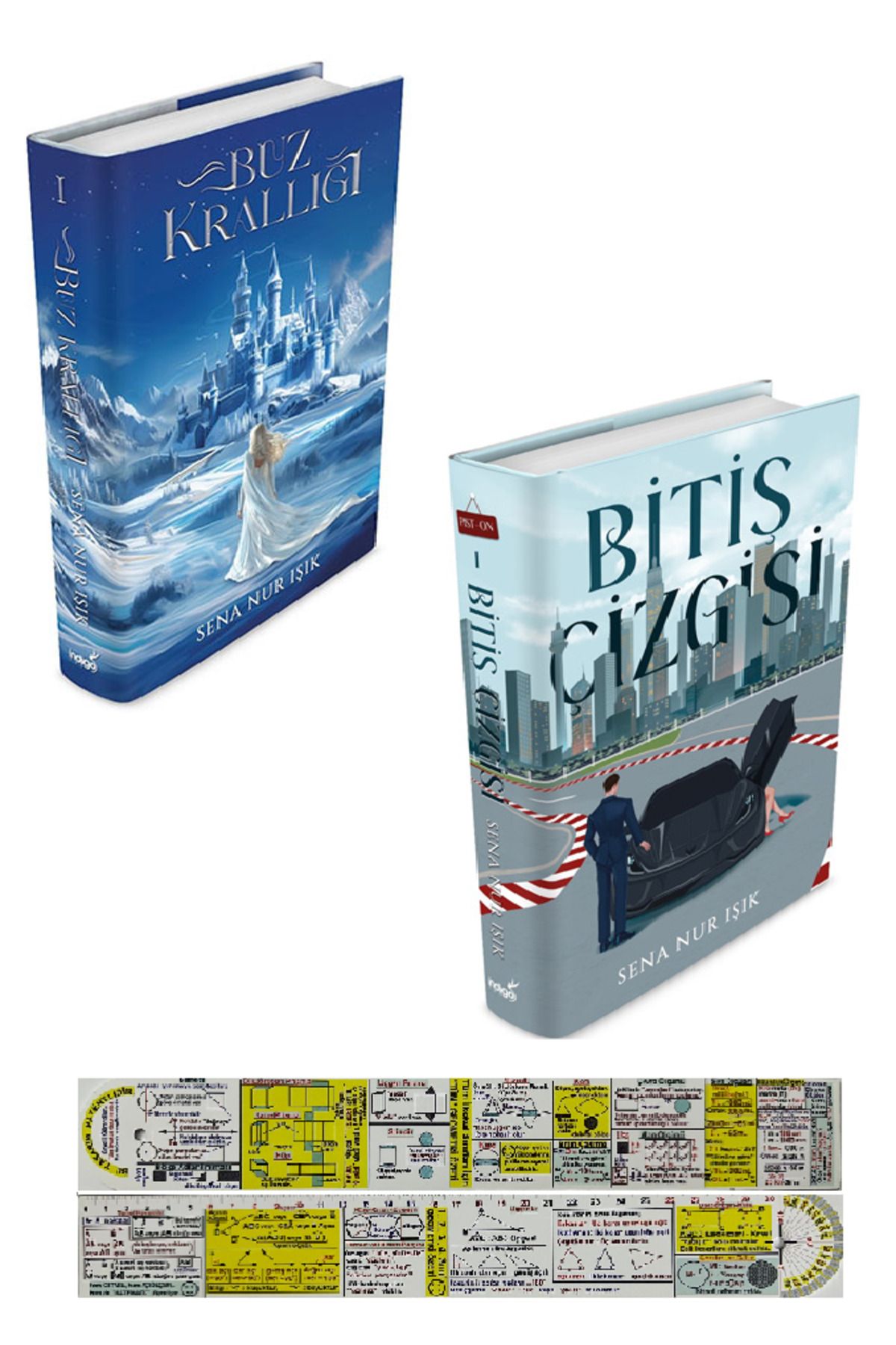 İndigo Kitap Buz Krallığı + Bitiş Çizgisi 2 Kitap Set Ciltli Sena Nur Işık + Mat. Öğreten Cetvel