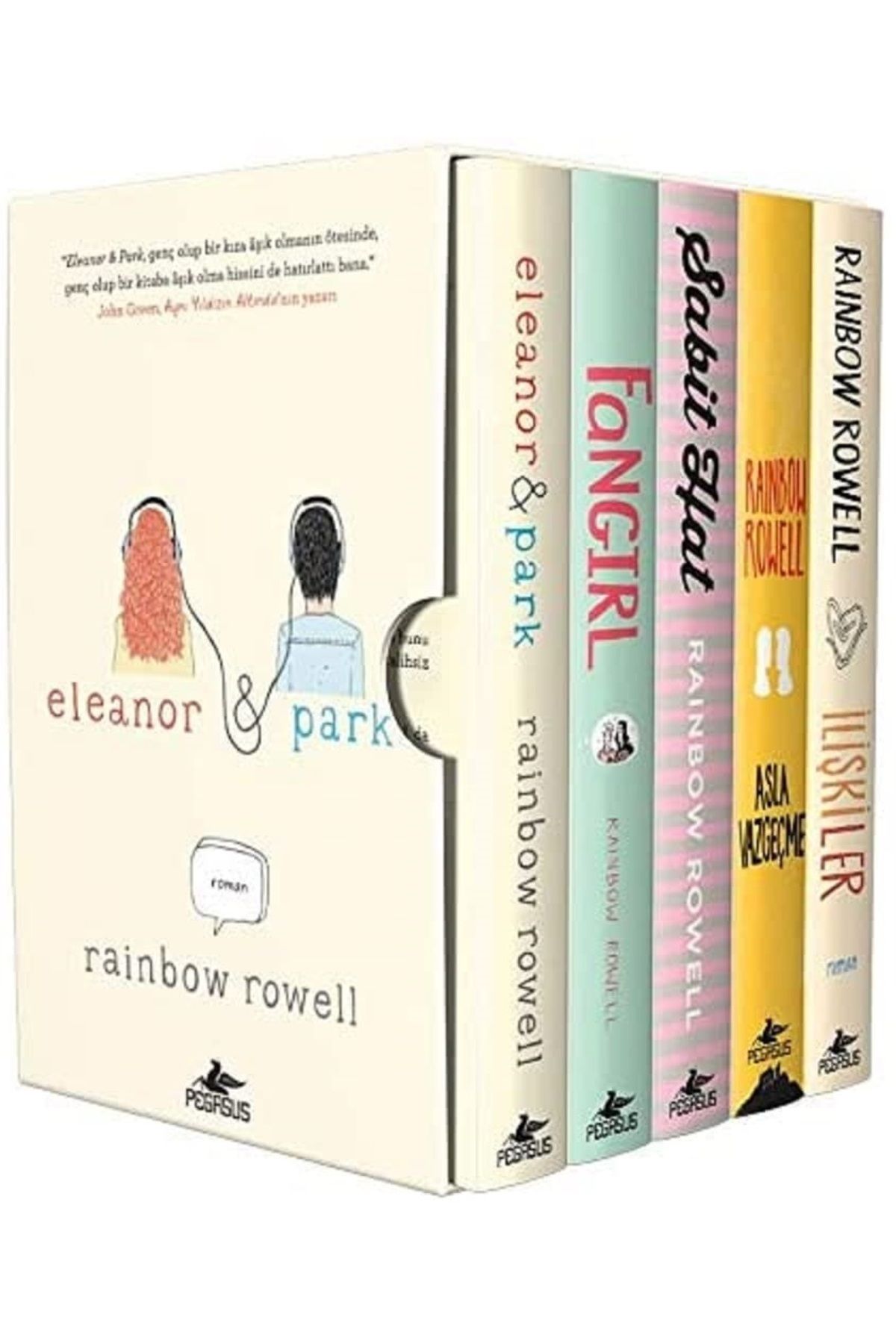 Penguin Books 5 KİTAP CİLTLİ KUTULU SET - (Eleanor and Park - Fangirl - Sabit Hat - Asla Vazgeçme - İlişkiler)