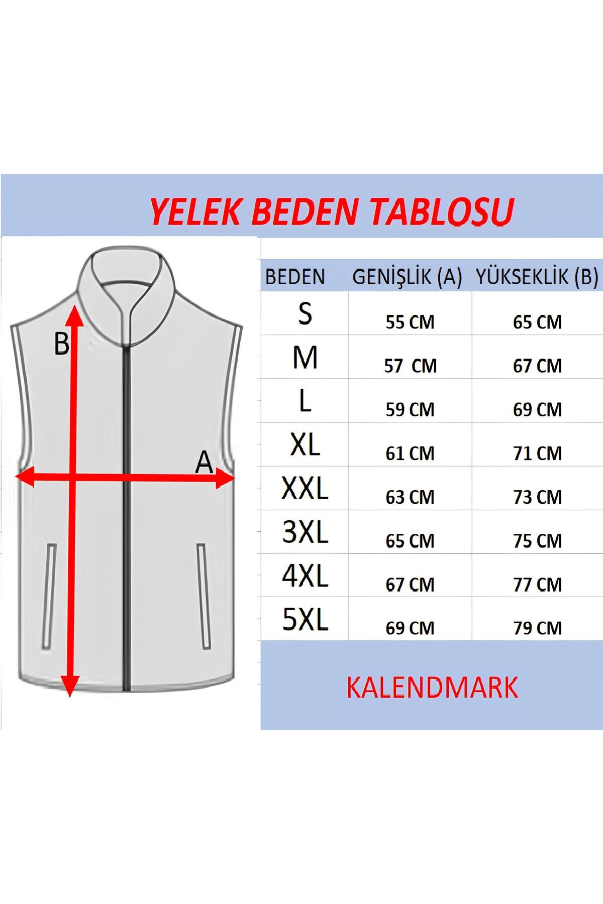 KALENDMARK  Erkek Çok Cepli Içi Polarlı Regular Kalıp Şişme Yelek - Görsel 6