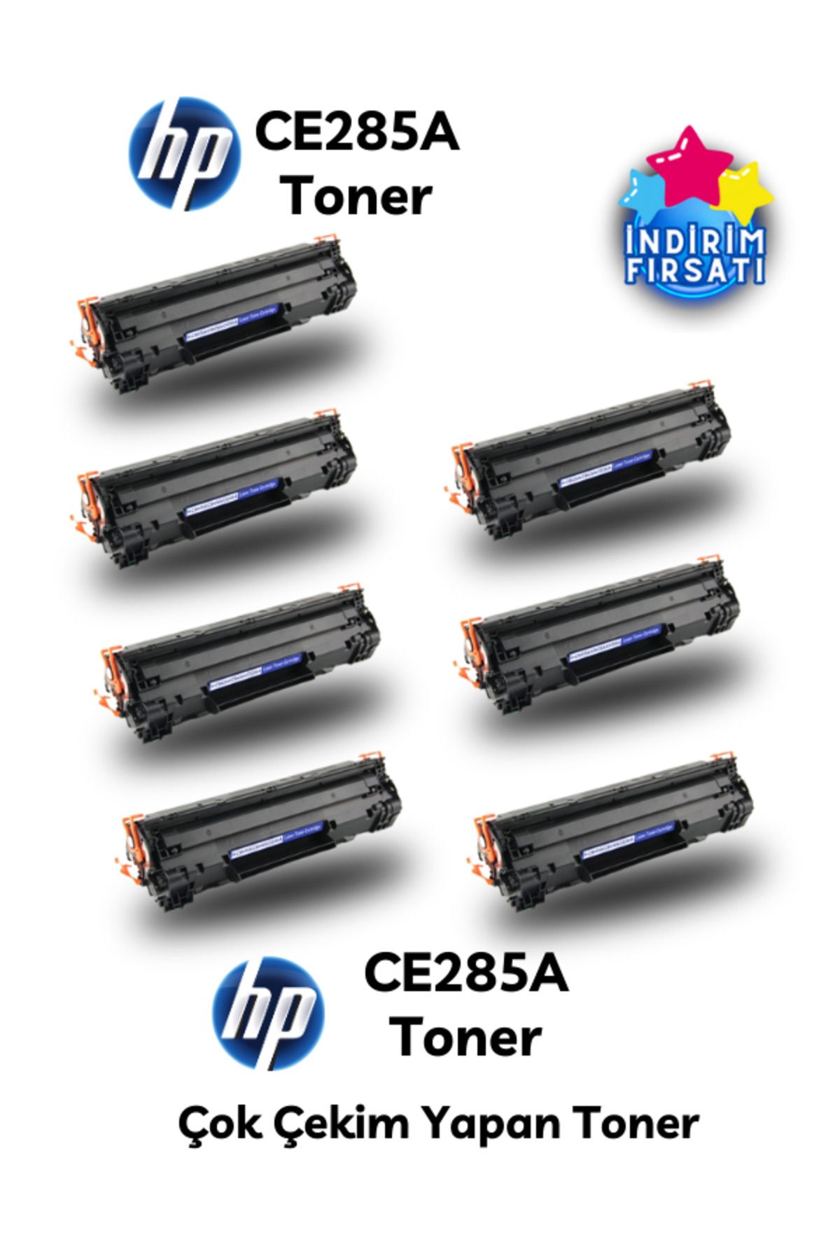 YEGGE 7 Adet HP 85a Muadil Toner - Yüksek Baskı Kapasiteli CE285a Toner - HP 285a Muadil Toner