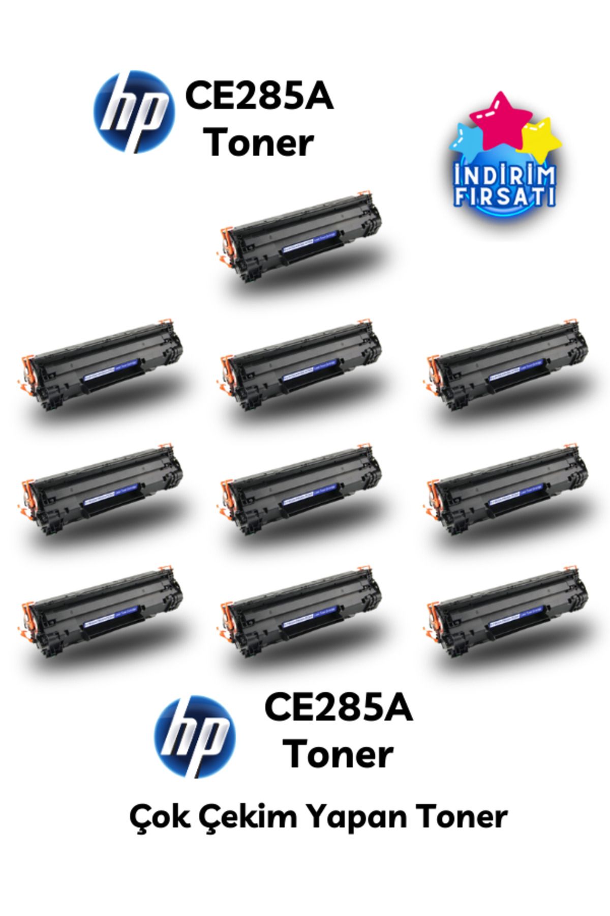 YEGGE 10 Adet HP 85a Muadil Toner - Yüksek Baskı Kapasiteli CE285a Toner - HP 285a Muadil Toner