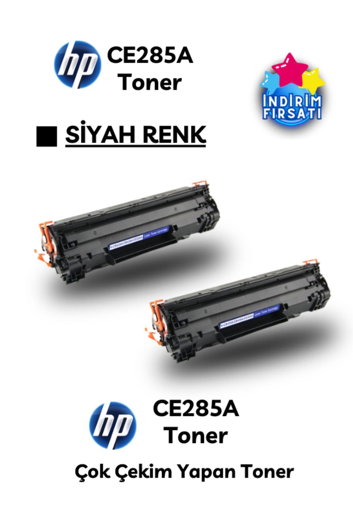 YEGGE 2 Adet HP 85a Muadil Toner - Yüksek Baskı Kapasiteli CE285a Toner - HP 285a Muadil Toner