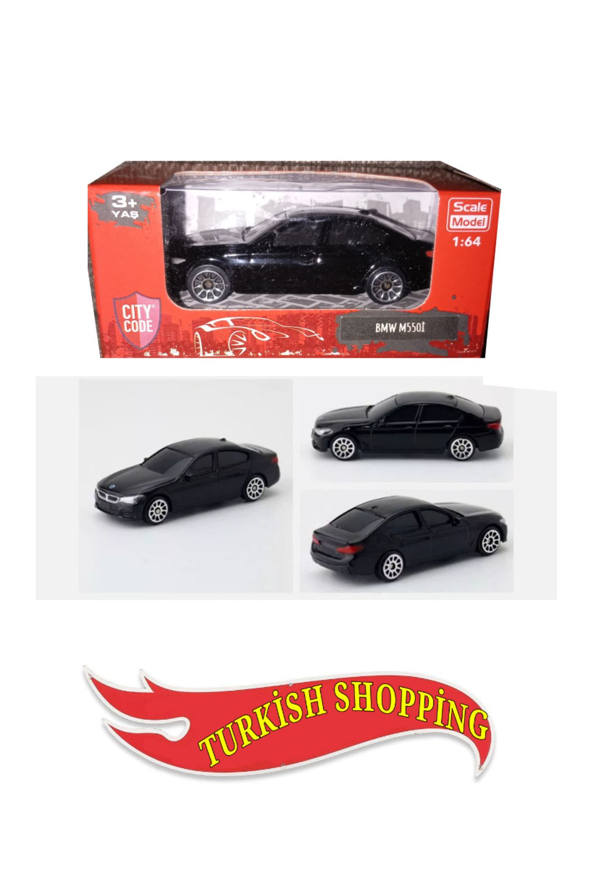 Exclusive City Code City Code 1:64 Ölçek Bmw M550i Siyah