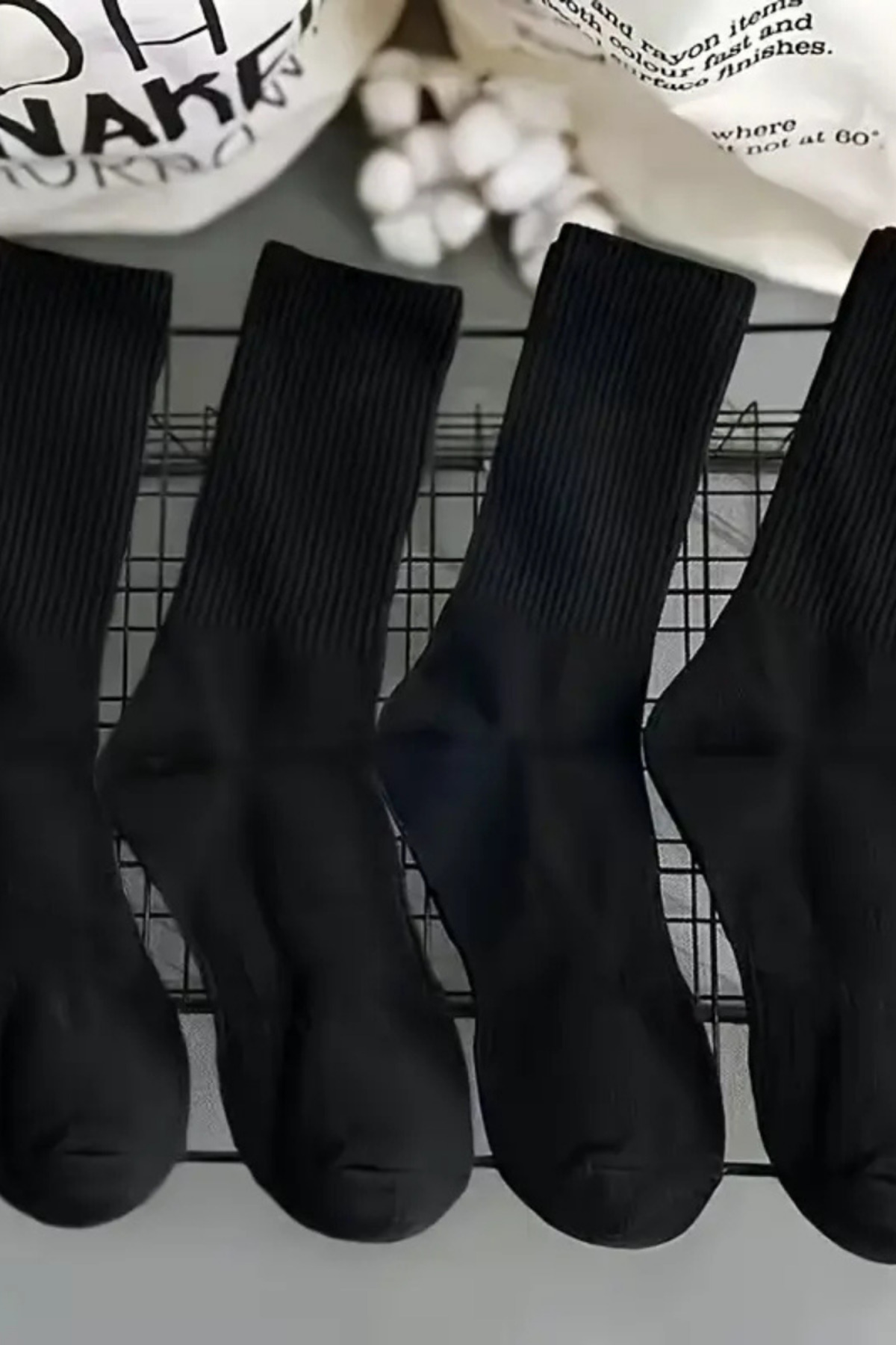 6 Çift Siyah Soket Çorap Seti Pamuklu Yazlık Kışlık Unisex Çorap Seti — görsel 6 · TYBLTVDGCBEHC0DW41