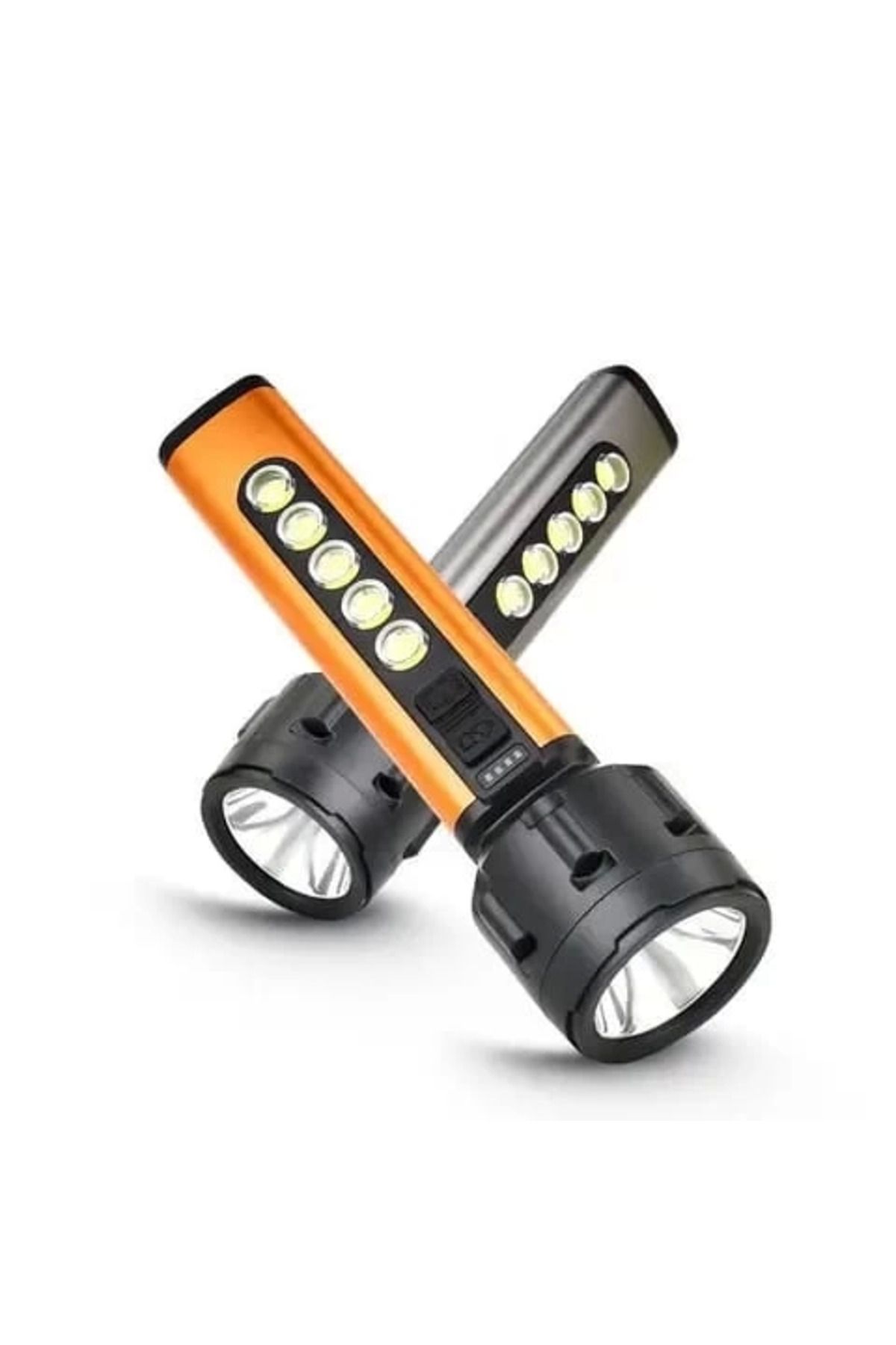 DEPOT P-67 Power Led+5 Cob Ledli Şarjlı Alüminyun Kasa Fener