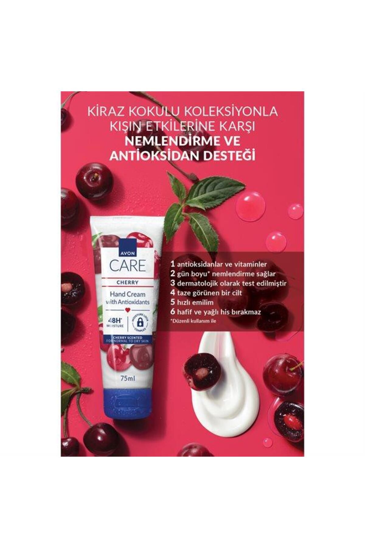 کرم مرطوب کننده دست Care Cherry 75ml Avon