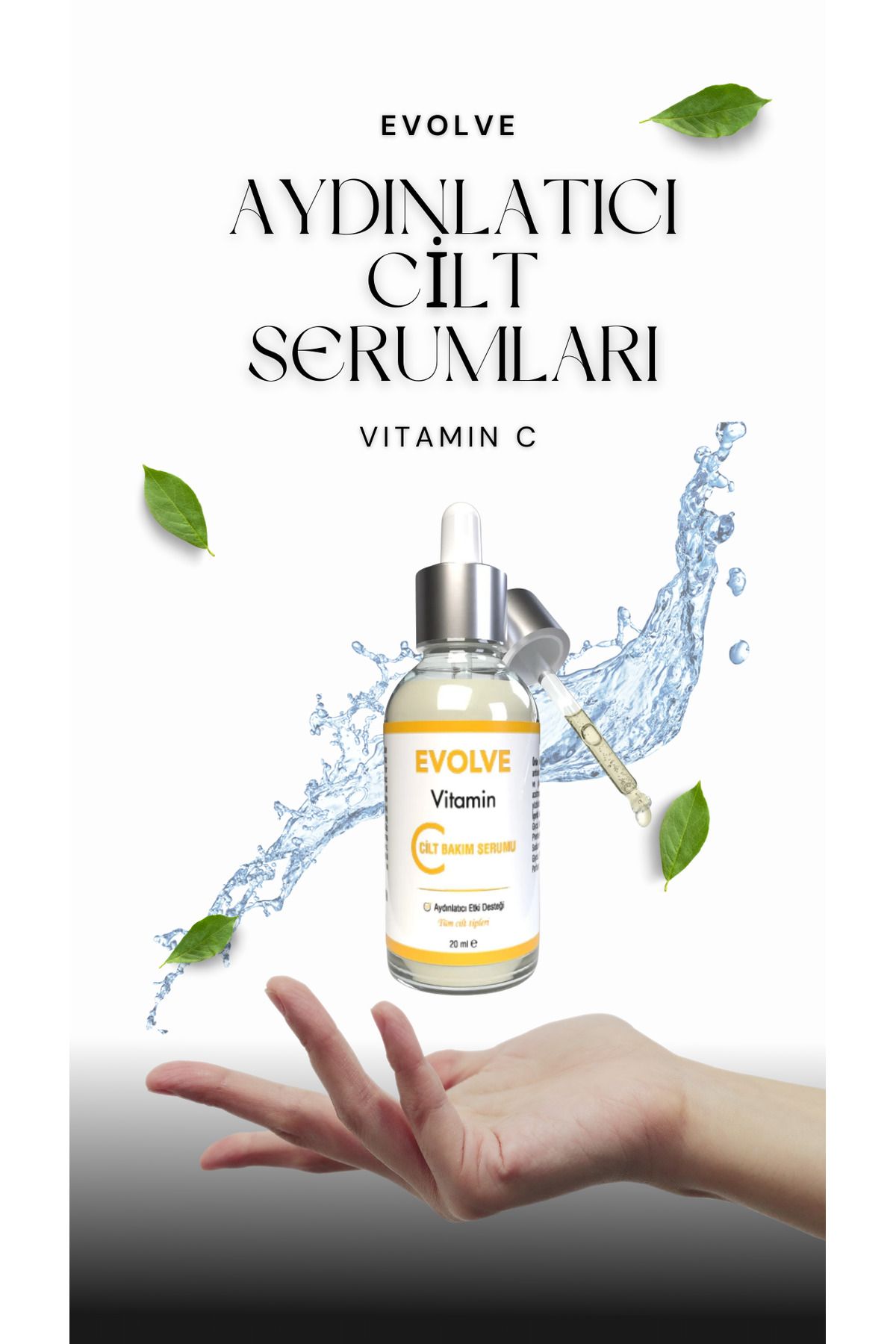 evolve Aydınlatıcı Vitamin C Cilt Serumu – Cilt Tonunu Düzgünleştirir ve Parlaklık Verir