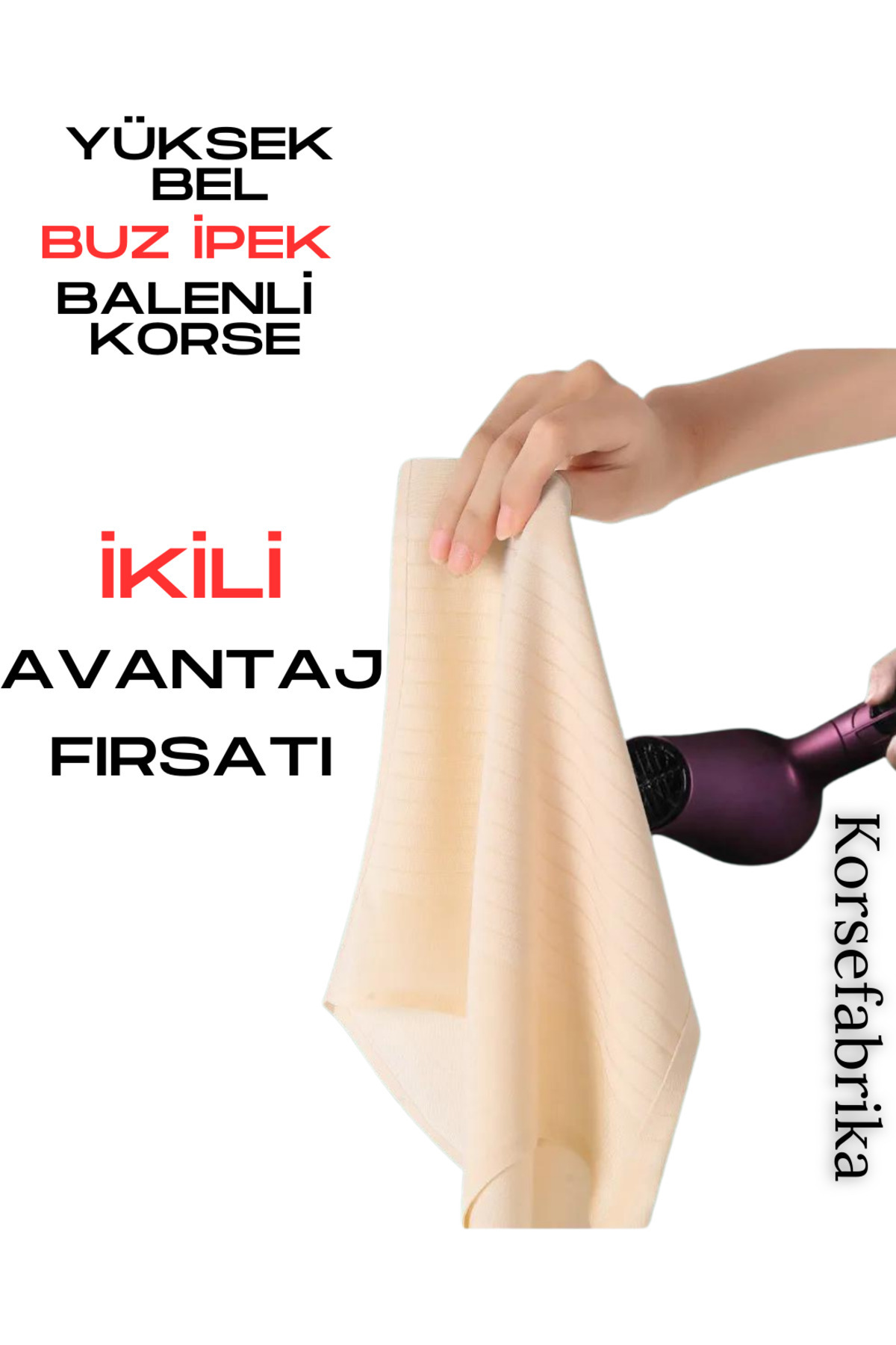 korsefabrika trend mood store İkili Buz İpek Ten Rengi Yüksek Bel Balenli İZ Yapmayan Dikişsiz Hayalet Lazer Korse görsel 2