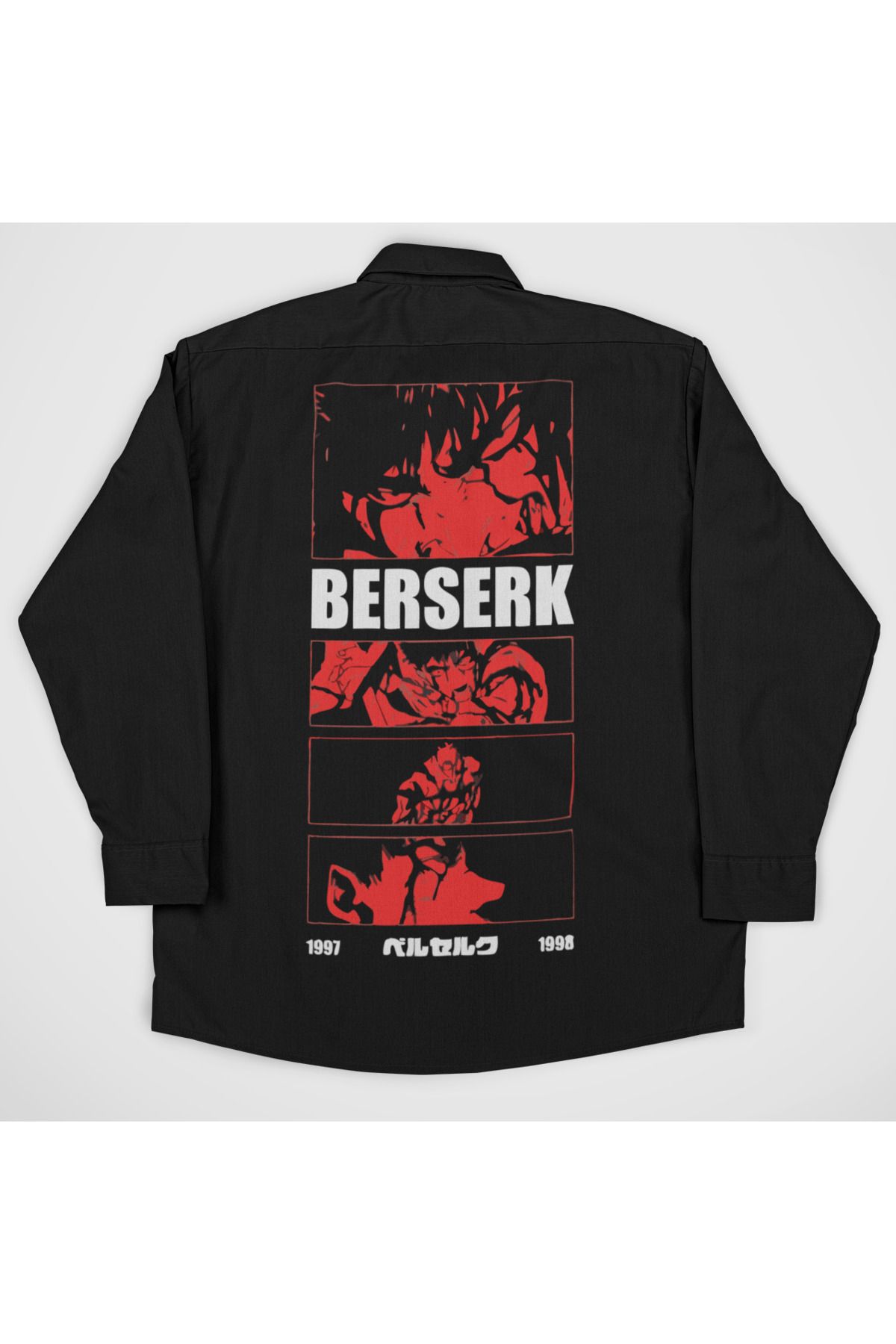 SEVBANO Berserk Anime Baskılı Unisex Cepli Gömlek