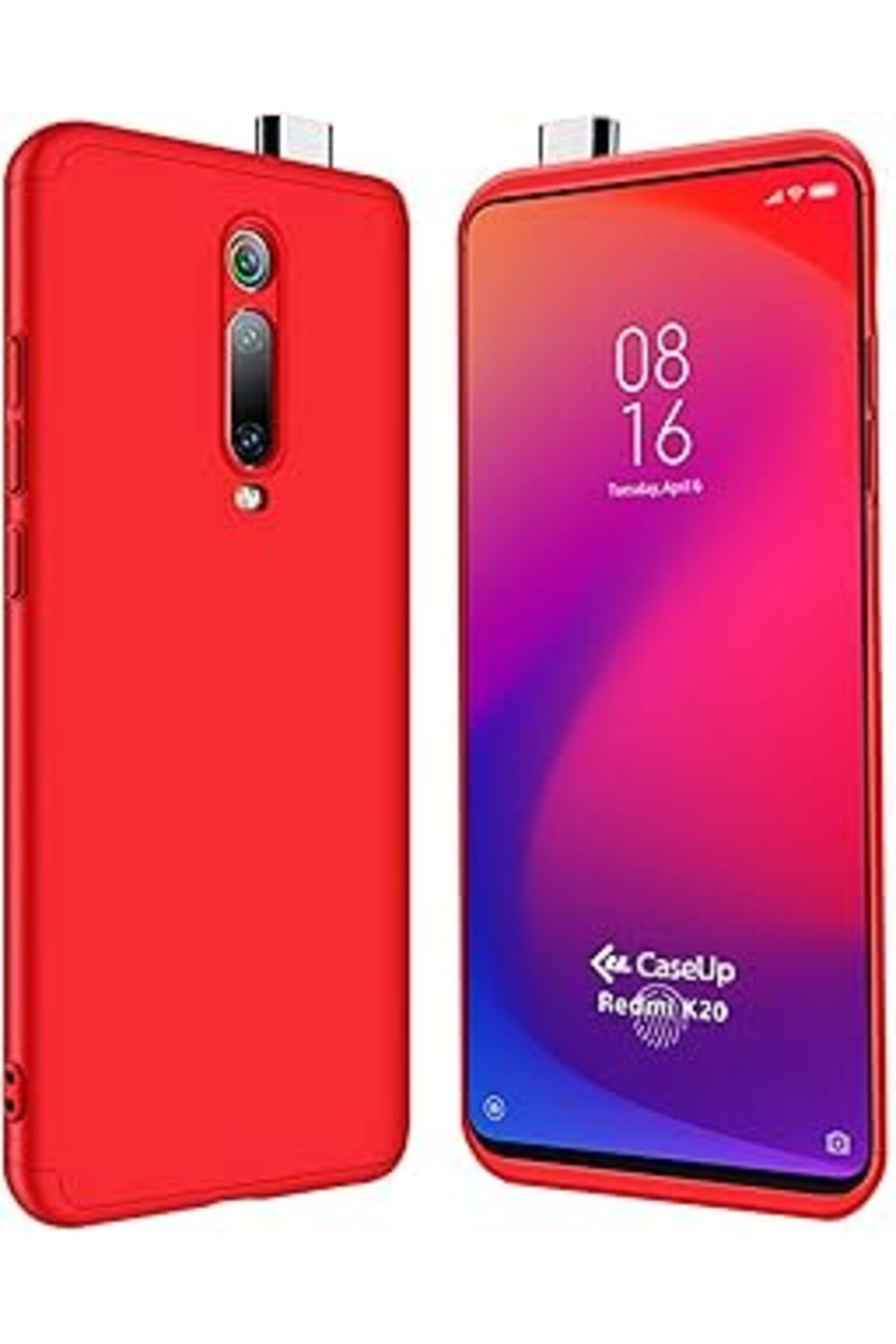 MAGNESİA Caseup Redmi K20 Uyumlu Kılıf, Caseup Triple Deluxe Shield Kırmızı