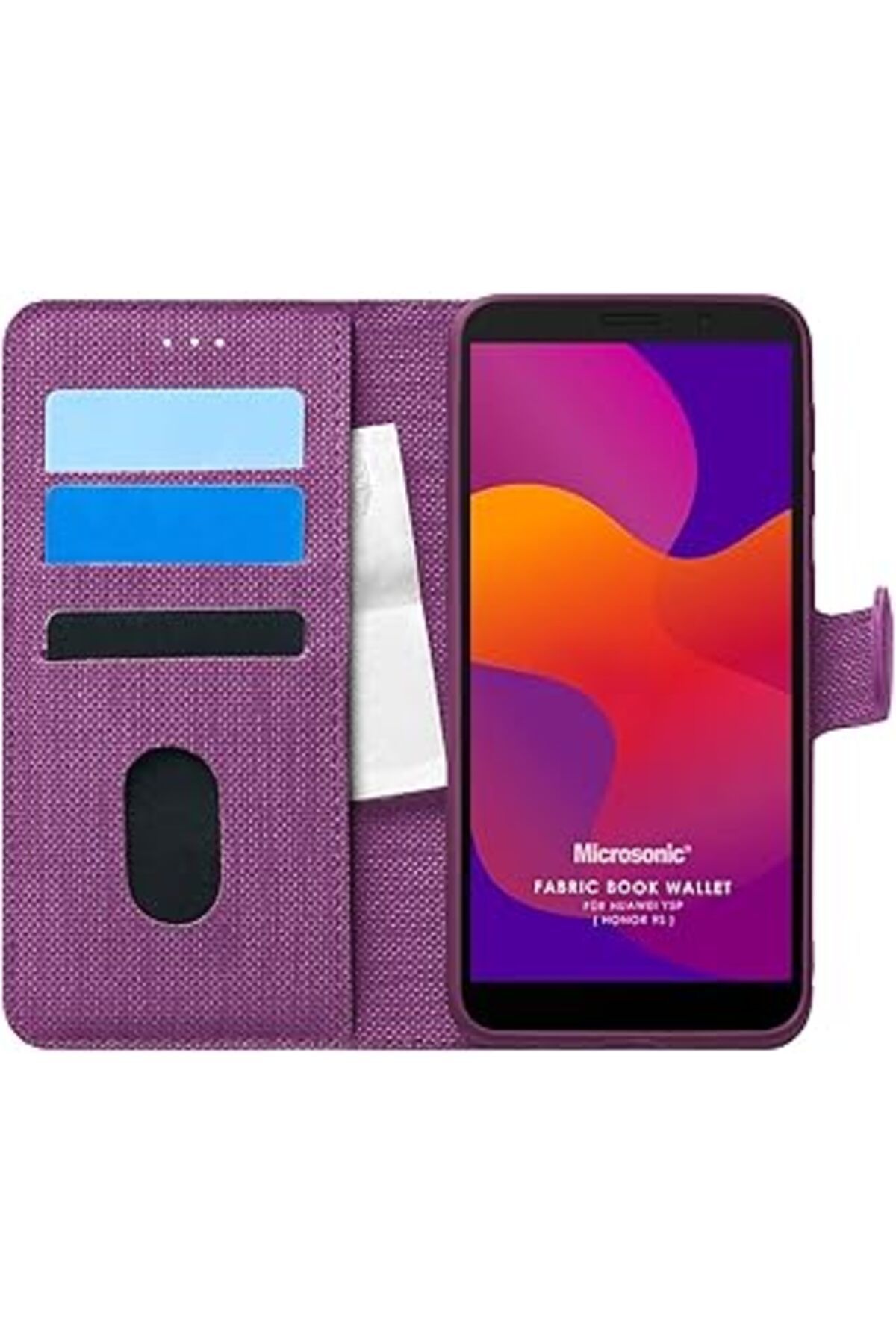 Ceet Markets Huawei Honor 9S Için Kılıf Fabric Book Wallet Mor [Honor 9S Ile Uyumlu Kılıf - Mor]