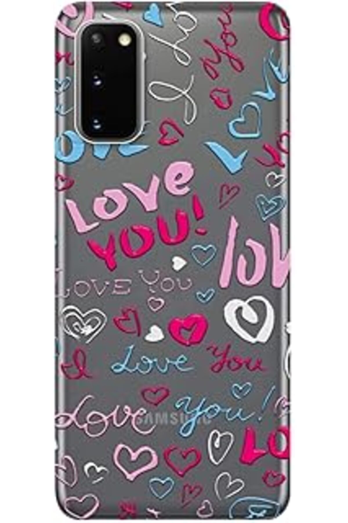 feifei Galaxy S20 Kılıf (Sm-G980F) Baskılı Silikon Love You Stk:345