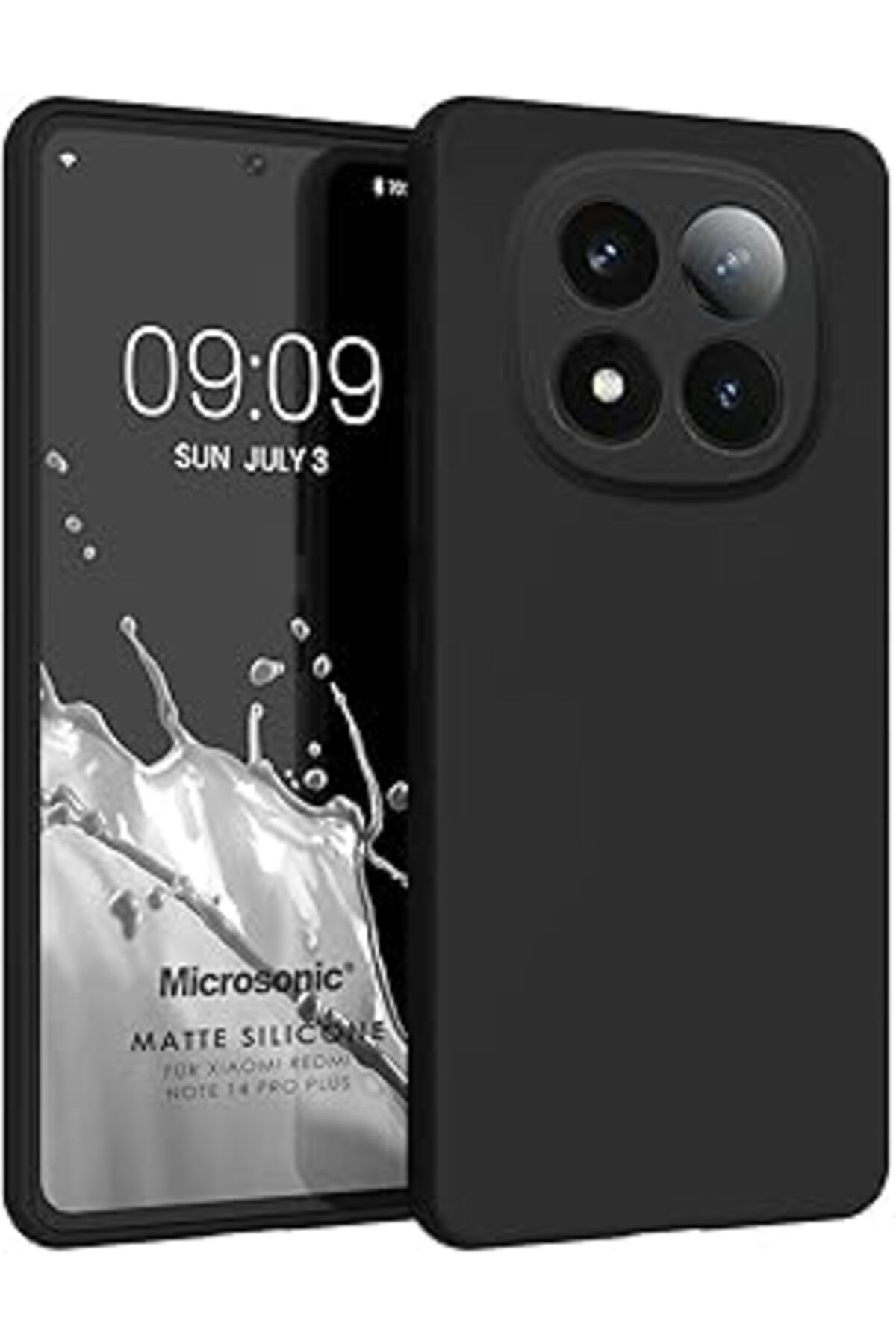 feifei Matte Silicone Mi Redmi Note 14 Pro Plus Kılıf Siyah [Redmi Note 14 Pro Plus Ile Uyu