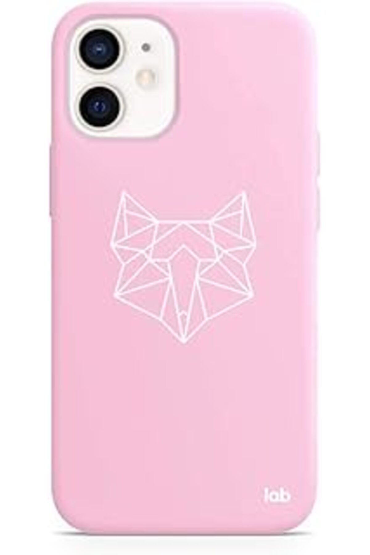 feifei Caseslab Iphone 12 Mini Pembe Silikon Telefon Kılıfı - Fox Geometric