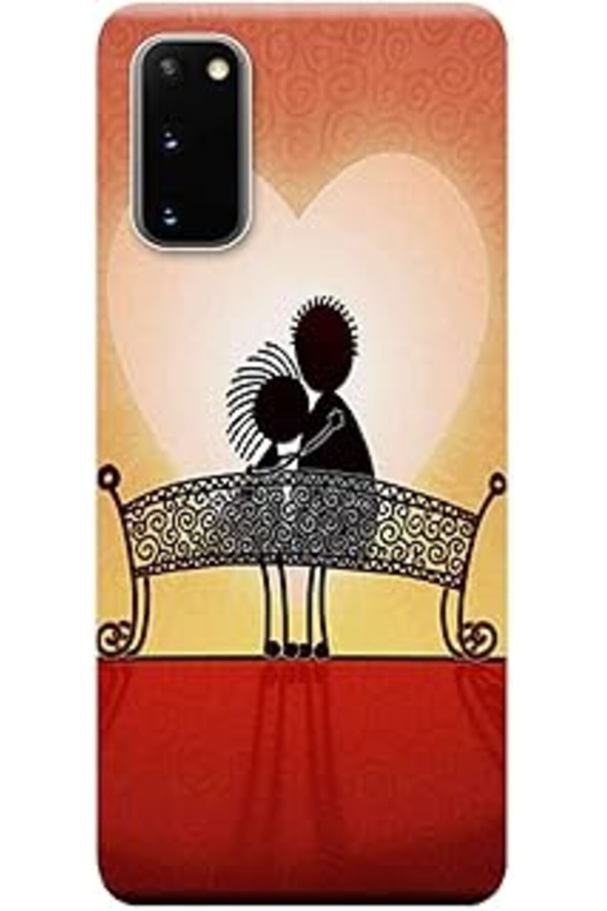 ebadi Galaxy S20 Kılıf (Sm-G980F) Baskılı Silikon Love Bank Stk:123