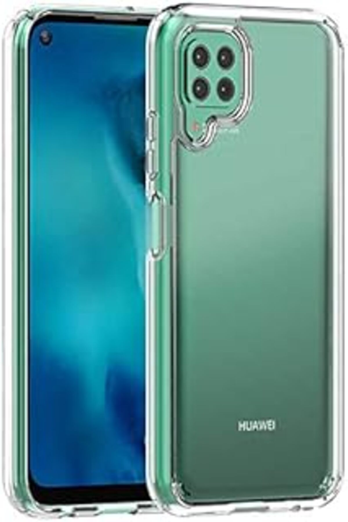 NZM TİCARET Huawei P40 Lite Kılıf Sert Şeffaf Köşe Korumalı Hibrit Kapak