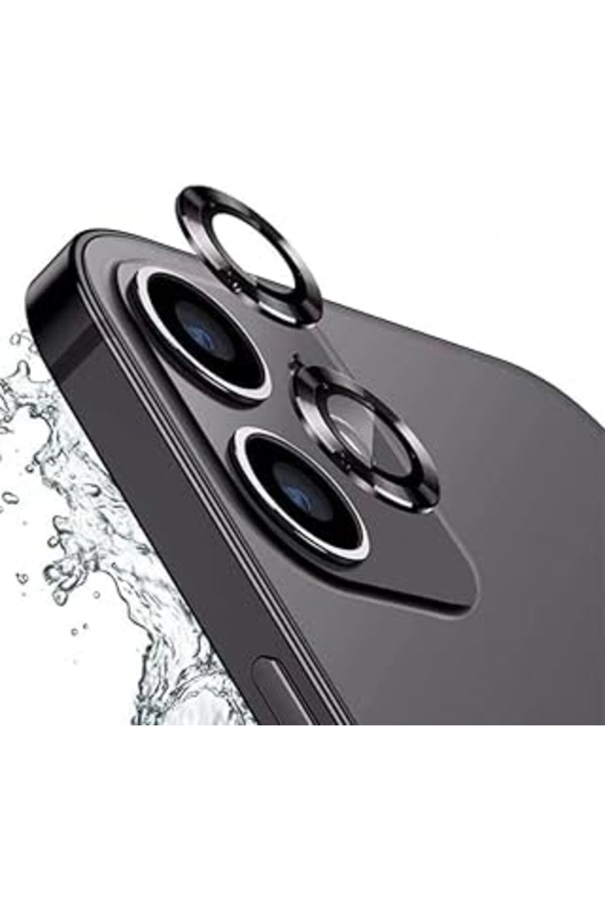 NZM TİCARET ViCtornepos İPhone 14 Pro / 14 Pro Max Kamera Metal Lens Koruyucu SiYah