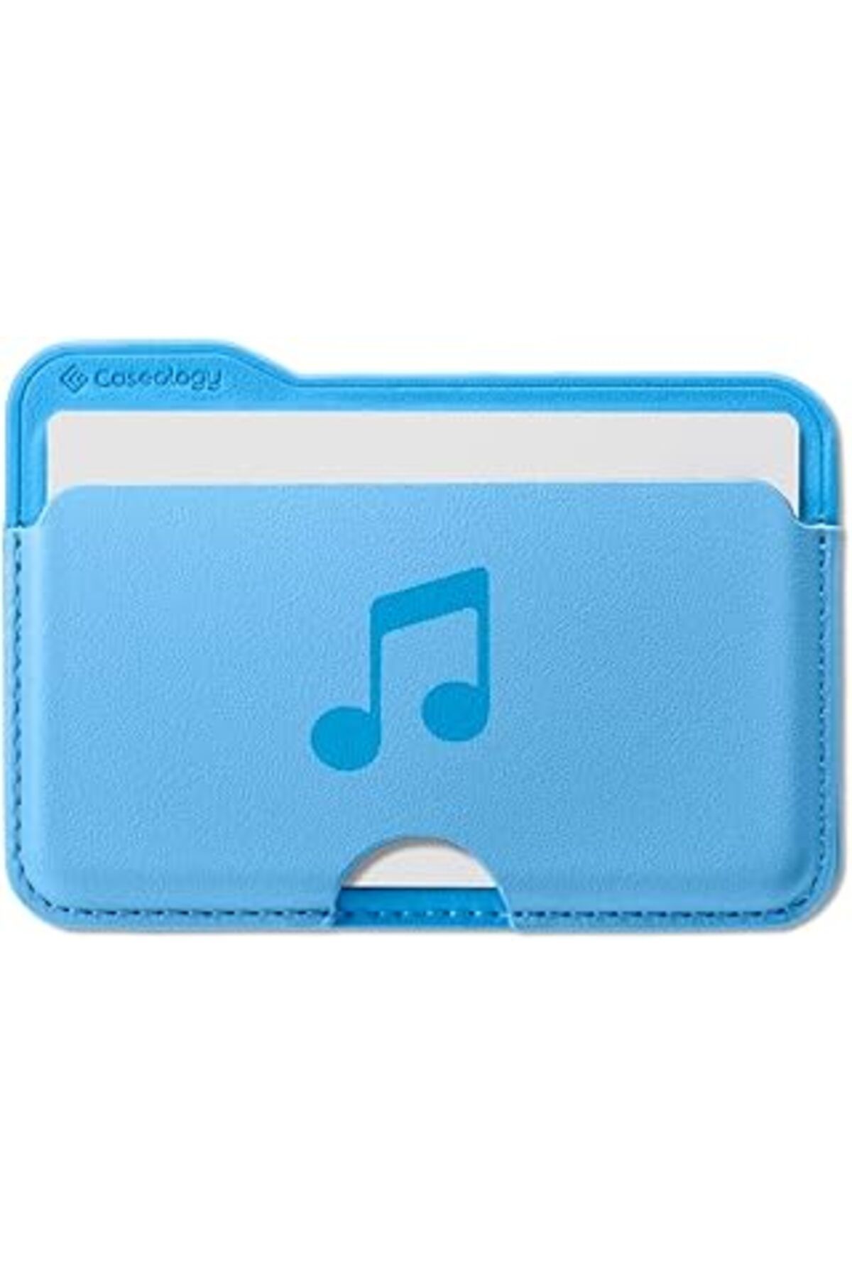 ALKAP Caseology Iphone Için Magsafe Özellikli 3 Kartlı Manyk Cüzdan Folder Pop Sky Blue Music -