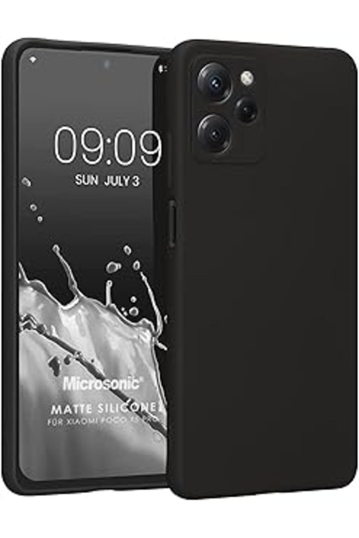 EDALKILIÇ Matte Silicone Mi Poco X5 Pro Için Kılıf Siyah [Poco X5 Pro Ile Uyumlu Kılıf - Siyah]