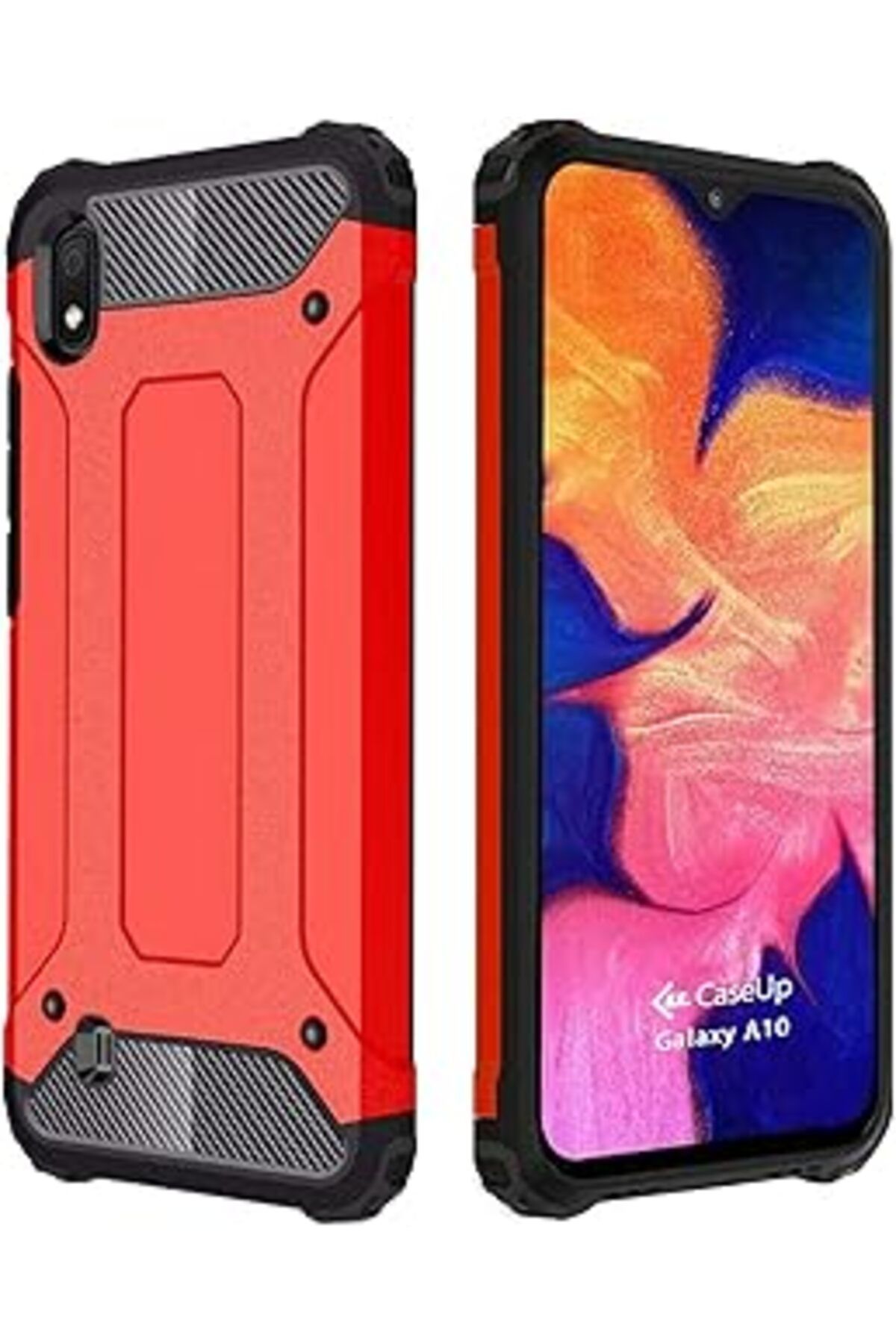 MAGNESİA Caseup Galaxy A10 Uyumlu Kılıf, Caseup Tank Kırmızı