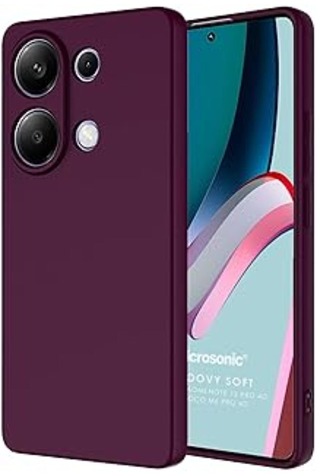 NZM TİCARET Mi Poco M6 Pro 4G Için Kılıf Groovy Soft Mor [Poco M6 Pro 4G Ile Uyumlu Kılıf - Mor]