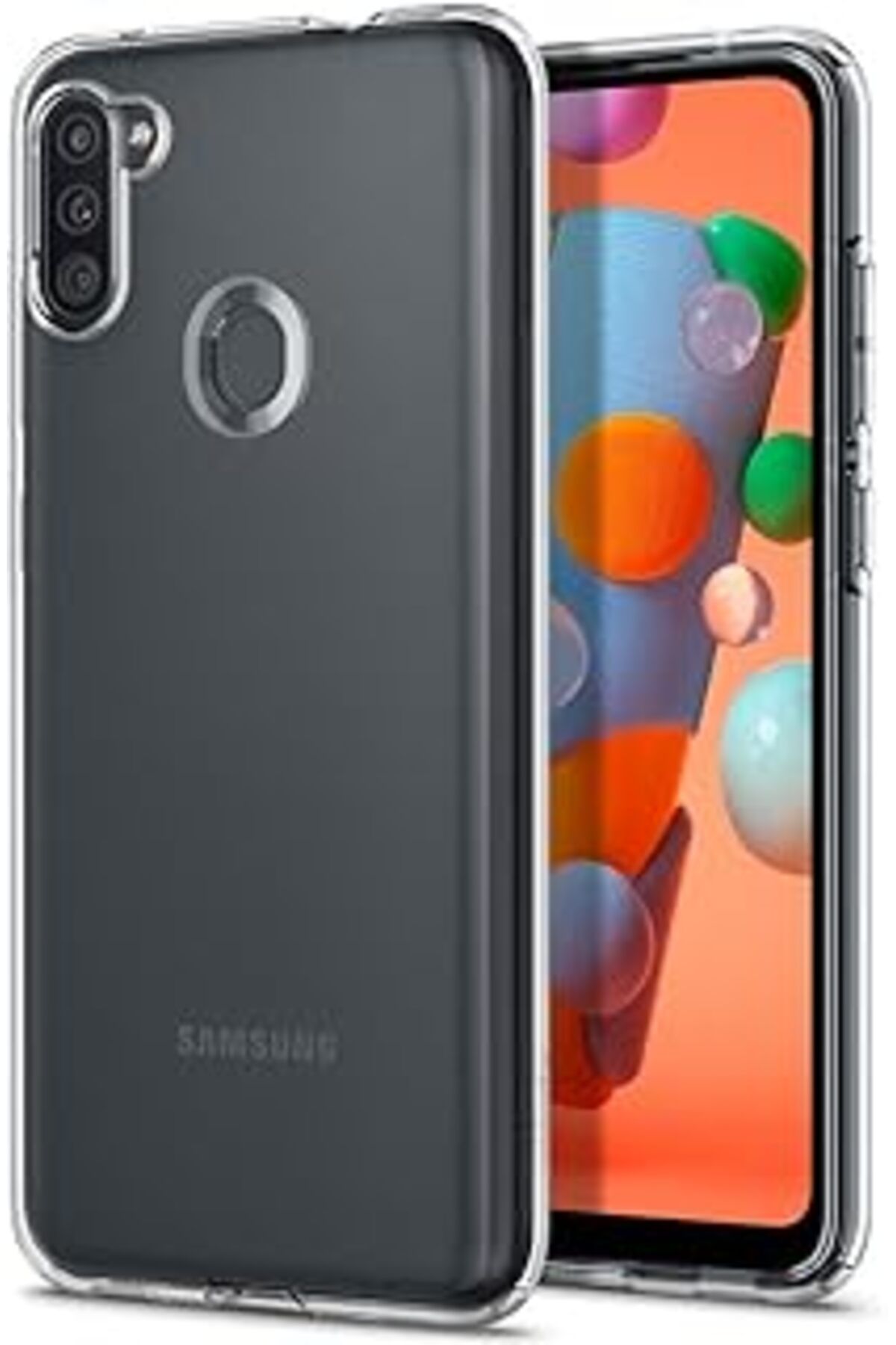 MAGNESİA Spigen Galaxy M11 / Galaxy A11 Kılıf Liquid Crystal 4 Tarafı Tam Koruma Crystal Clear - Acs00856