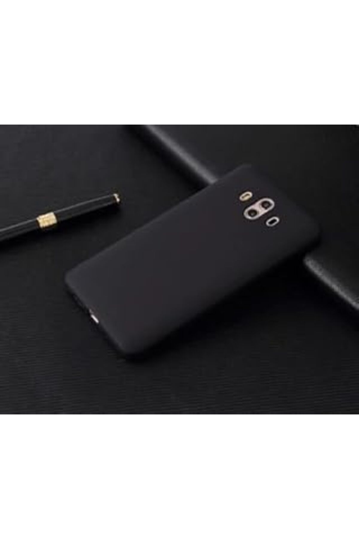 NZM TİCARET Huawei Mate 10 Uyumlu Sert Rubber Silikon Kılıf (Siyah)