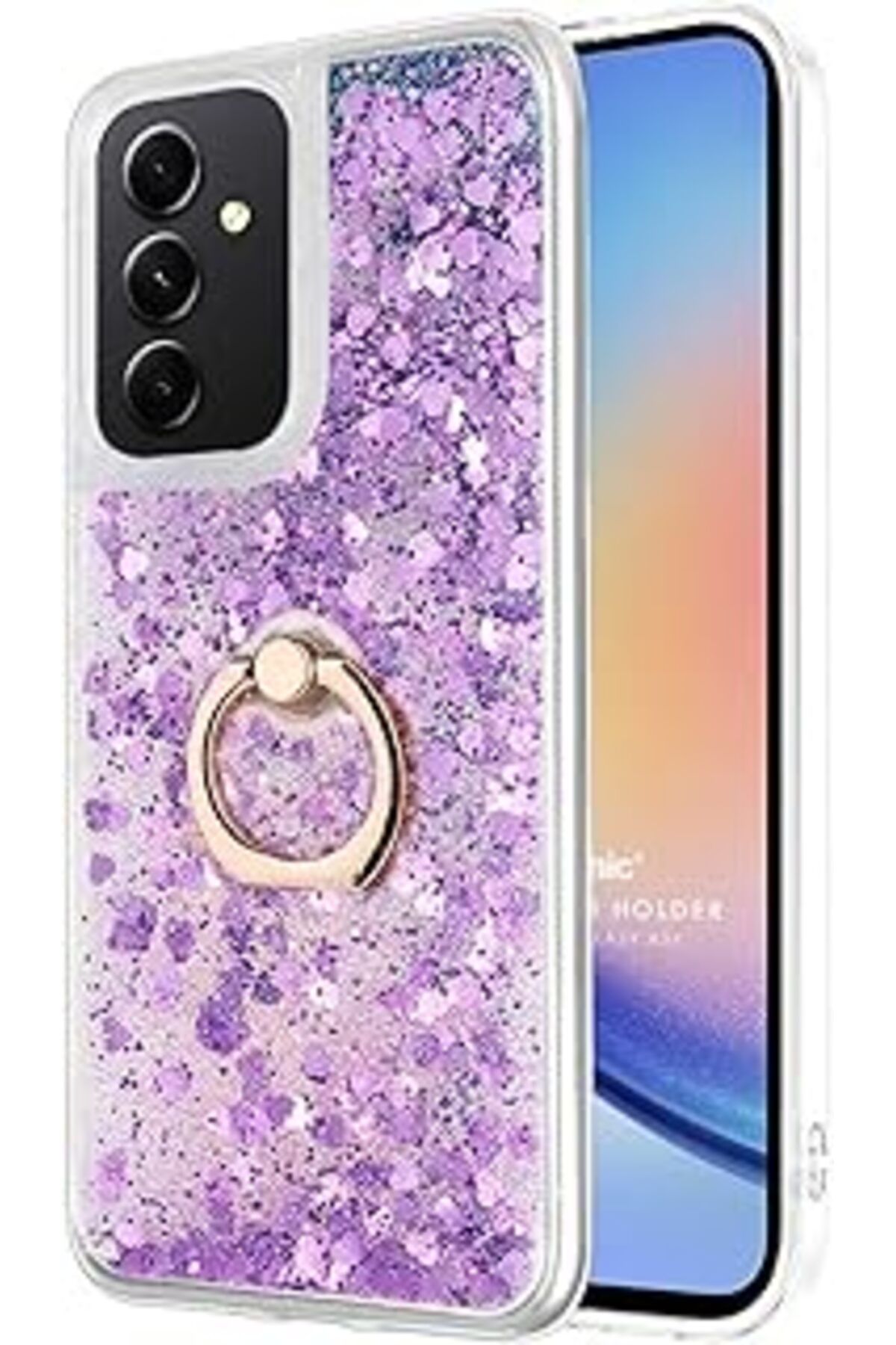 feifei Galaxy A54 Için Kılıf Glitter Liquid Mor [Galaxy A54 Ile Uyumlu Kılıf - M