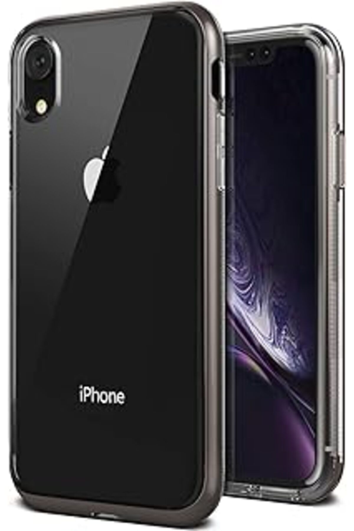 NZM TİCARET Vrs Design Vrs93935 Iphone Xr Crystal Bumper Kılıf, Metal Black