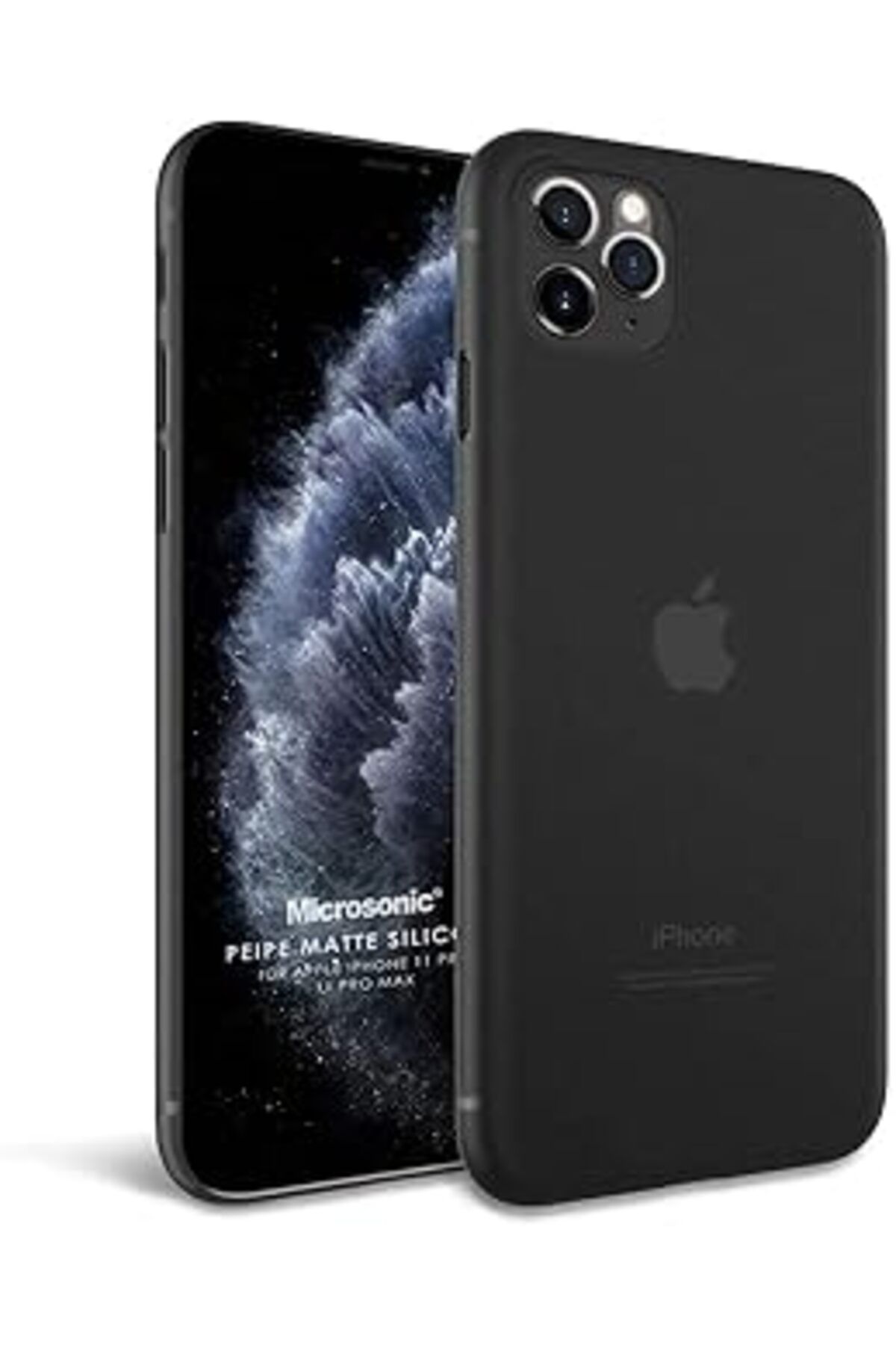 feifei Iphone 11 Pro Kılıf Peipe Matte Silicone Siyah