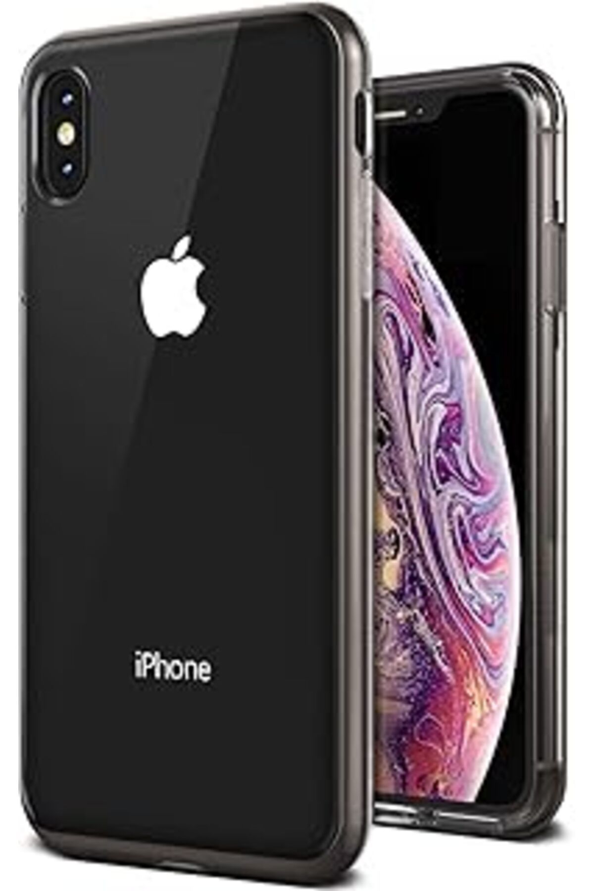 EDALKILIÇ Vrs Design Vrs94130 Iphone Xs Max Crystal Bumper Kılıf, Metal Black