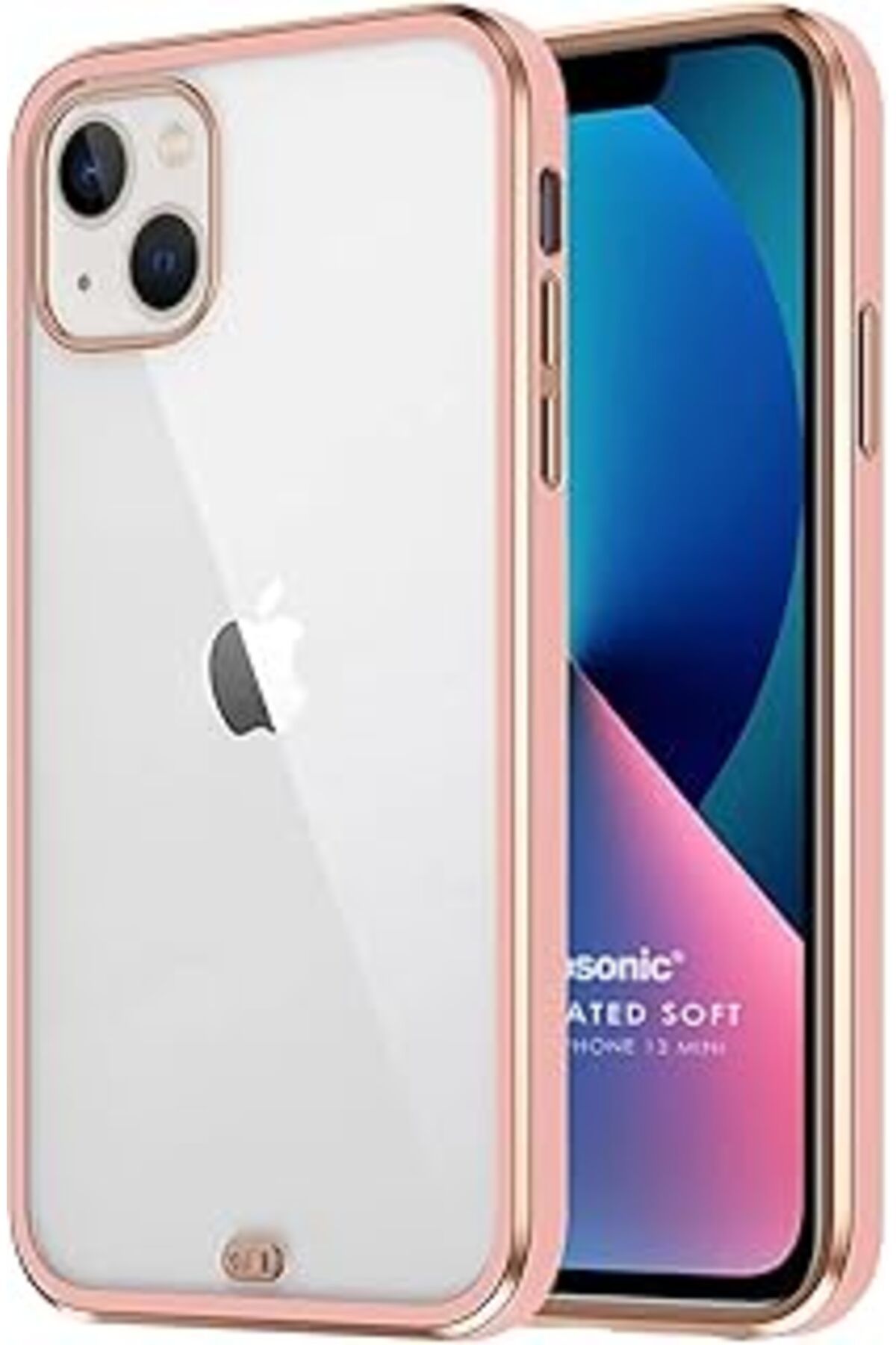 Ceet Markets Iphone 13 Mini Için Kılıf Laser Plated Soft Pembe [Iphone 13 Mini Ile Uyumlu Kılıf