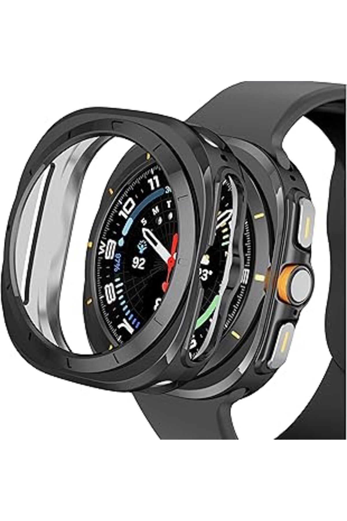 ShopZum Rongep Galaxy Watch 7 Ultra 47Mm Ile Uyumlu Kasa Koruyucu Kılıf Saatin Çevresini Tam Kavray