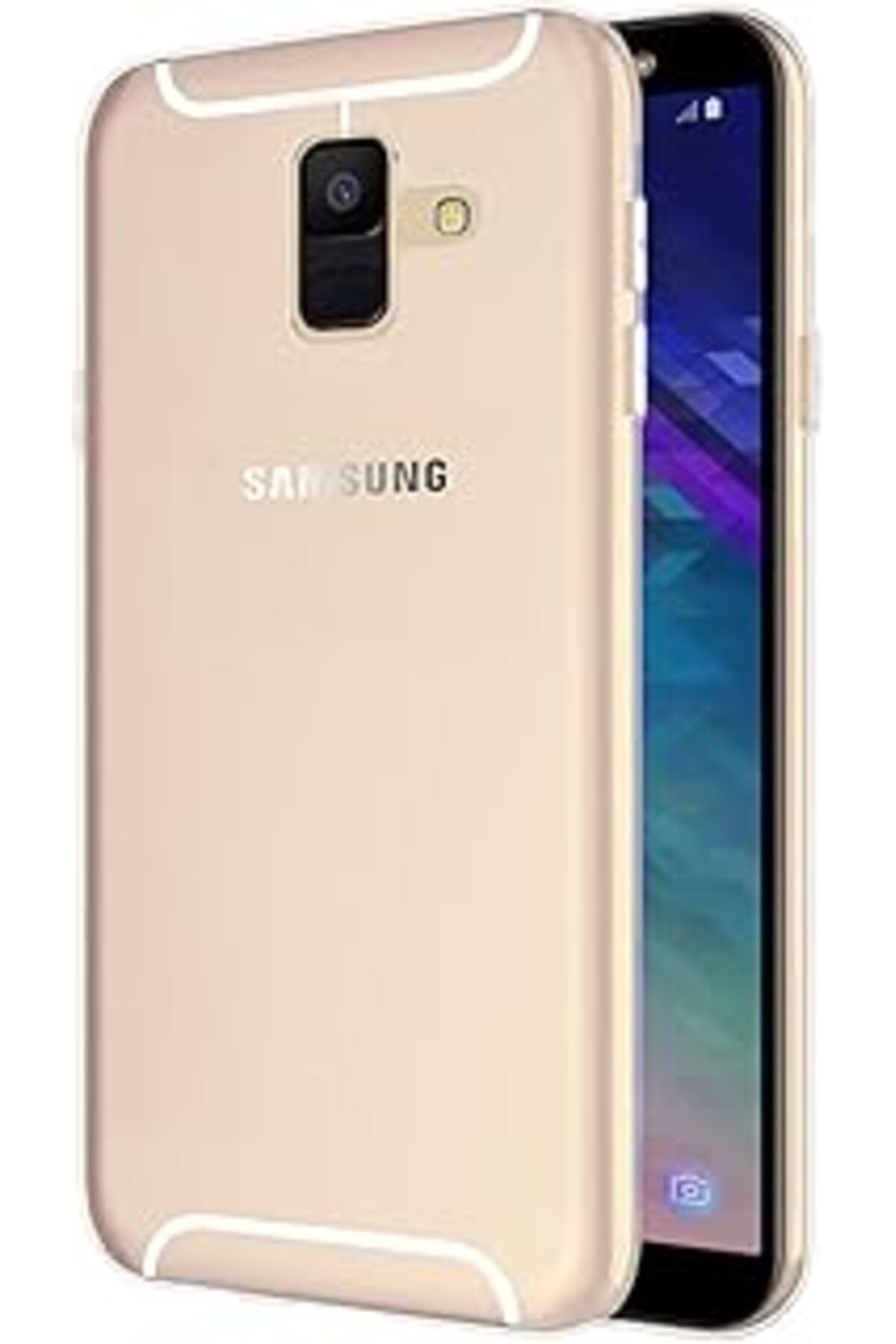 EDALKILIÇ Galaxy A6 2018 Için Kılıf Transparent Soft Beyaz [Galaxy A6 2018 Ile Uyumlu Kılı