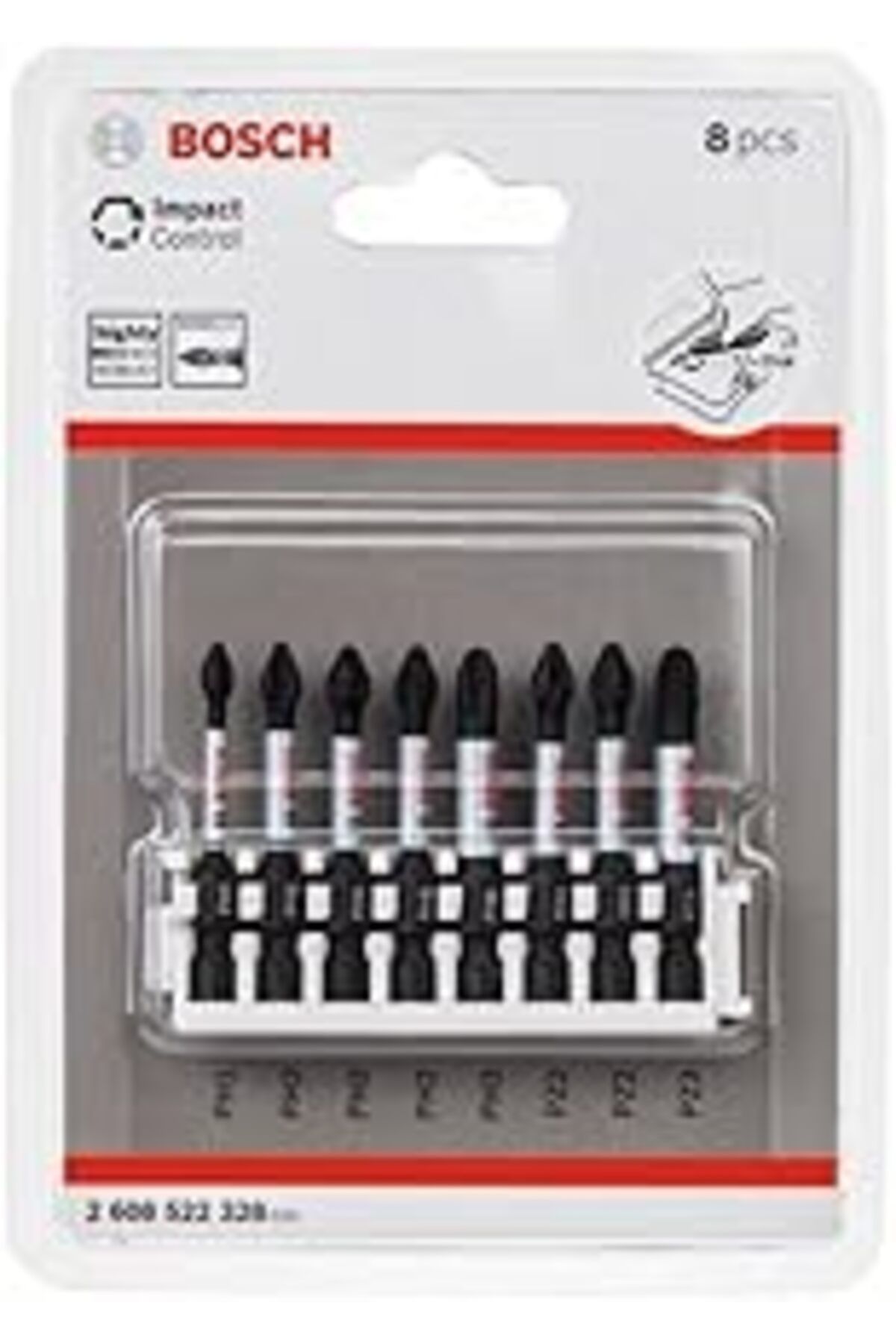 ShopZum Professional Accessories 8 Parçalı Tornavida Ucu Seti (Impact Control, Pz/Ph Uçlar - Uzunluk: