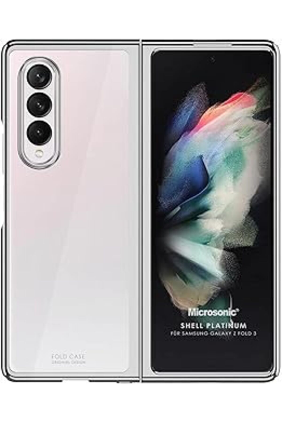 EDALKILIÇ Galaxy Z Fold 3 Için Kılıf Shell Platinum Gümüş [Galaxy Z Fold 3 Ile Uyumlu Kılı