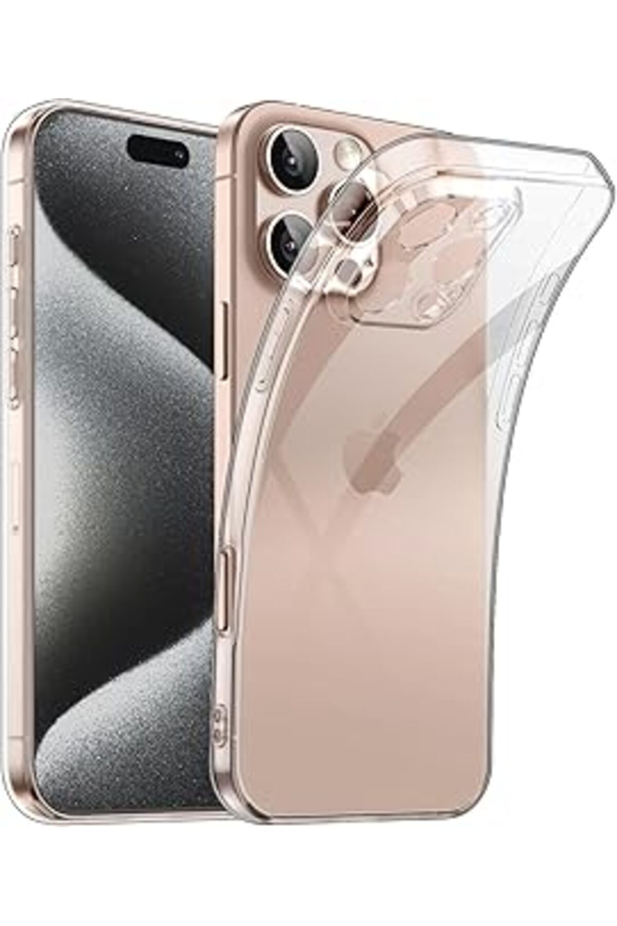 NZM TİCARET Happy Trend Iphone 16 Pro Şeffaf Kılıf, Kamera Korumalı Şeffaf Silikon Kılıf, Kamera Koruyuculu Iph