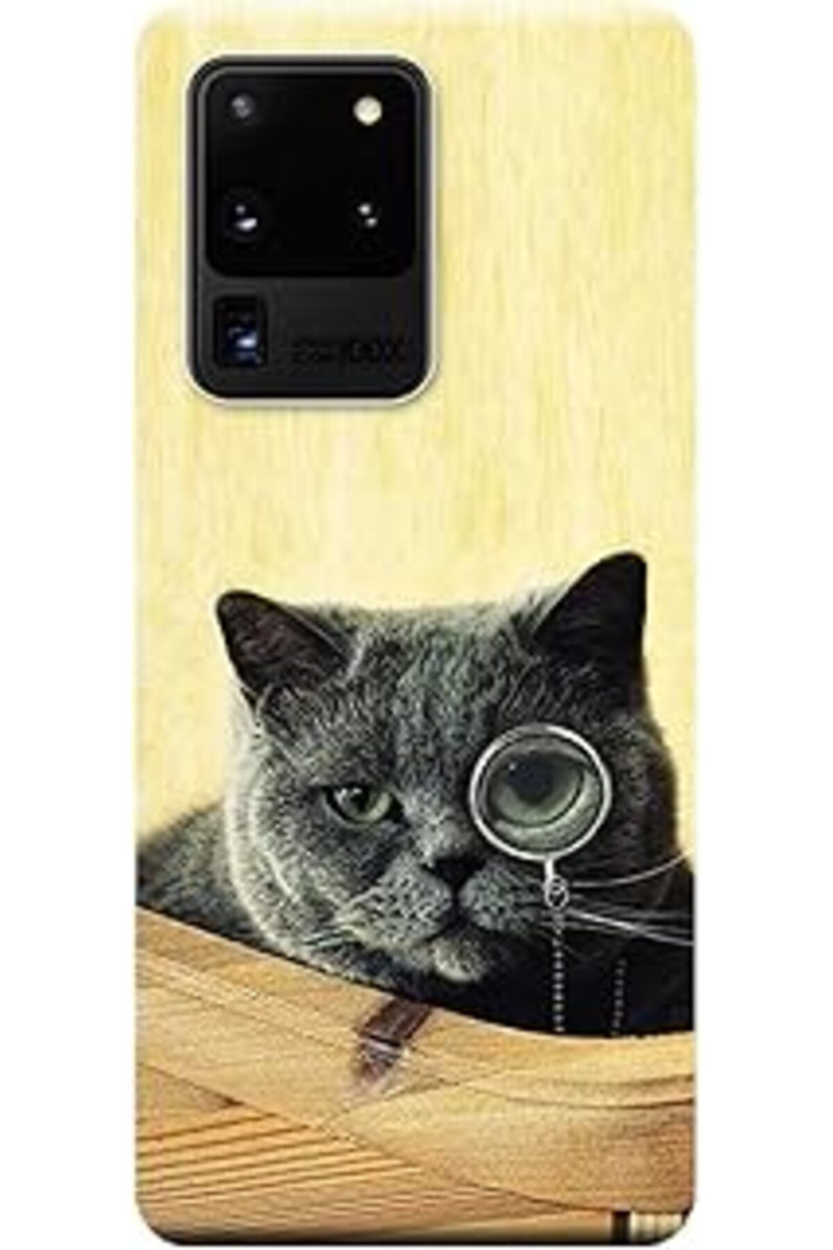 MAGNESİA Galaxy S20 Ultra Kılıf (Sm-G988B) Baskılı Silikon Kedi Resim Stk:470