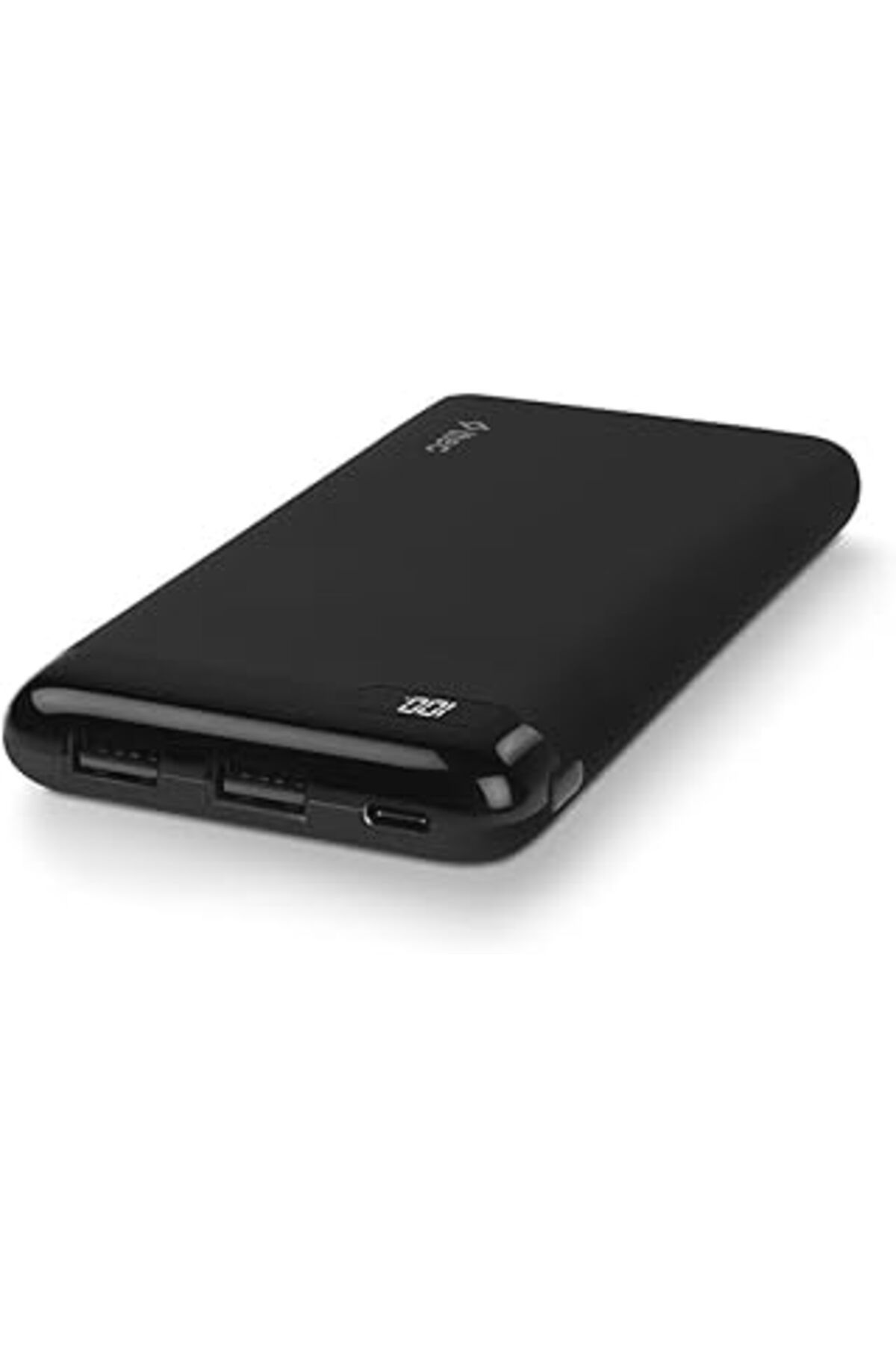 NZM TİCARET Powerslim Lcd 10.000 Mah Taşınabilir Şarj Aleti / Powerbank, Usb-C, Siyah