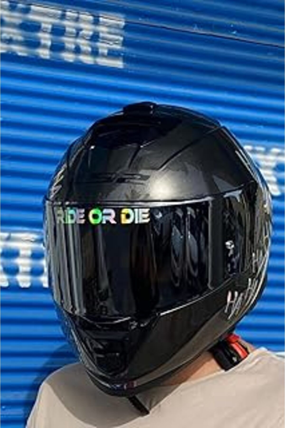 NZM TİCARET Sticker Ride Or Die Motorsiklet,Kask,Laptop,Motor Ve Oto Araç Sticker 13 X 3 Cm Hologramlı