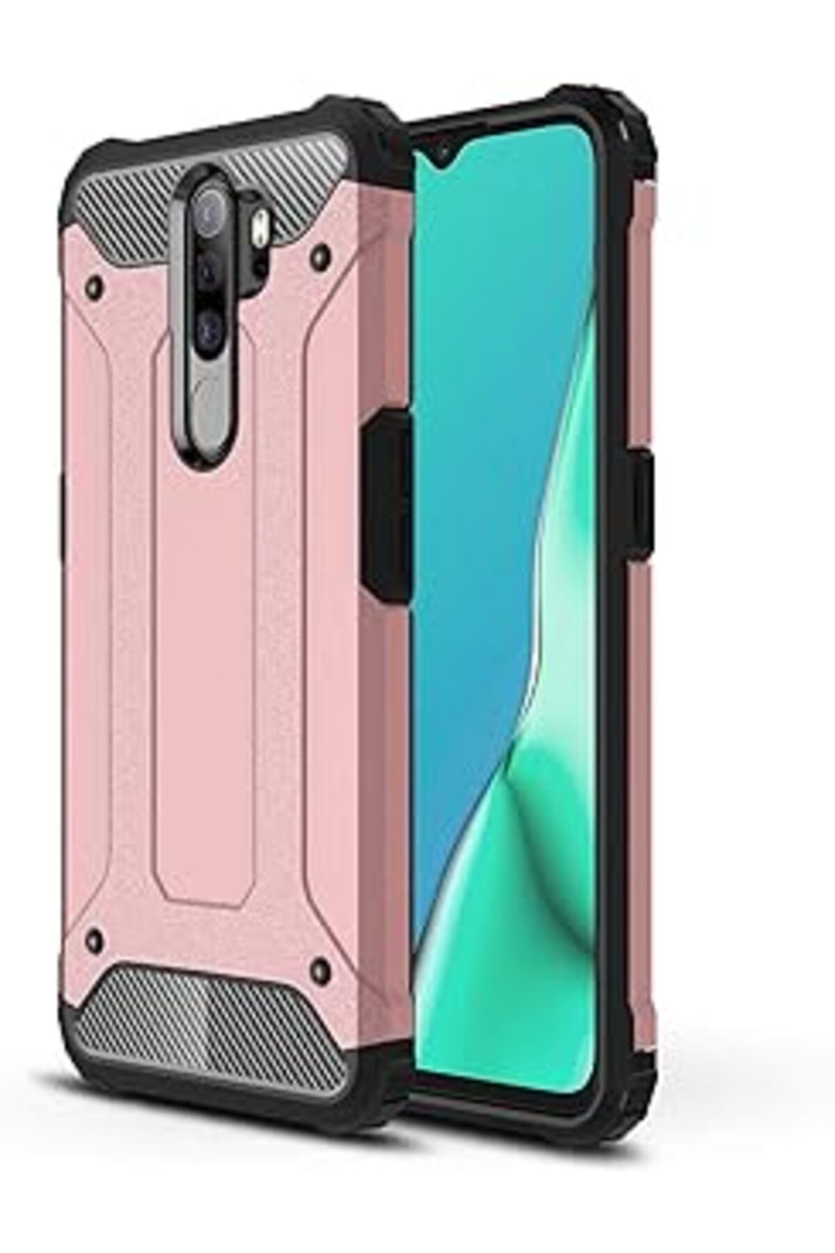 MAGNESİA Oppo A9 2020 Için Kılıf Rugged Armor Rose [A9 2020 Ile Uyumlu Kılıf - Rose ]