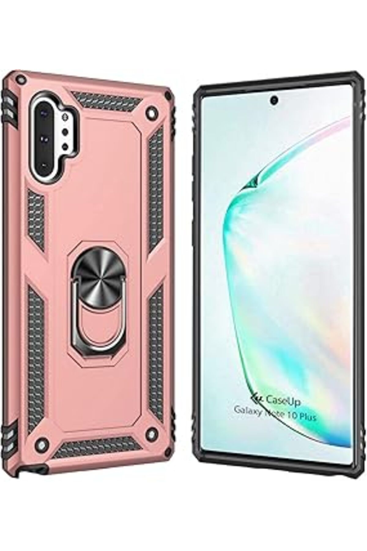 ebadi Caseup Galaxy Note 10 Plus, Caseup Magnc Ring Uyumlu Kılıf Rose