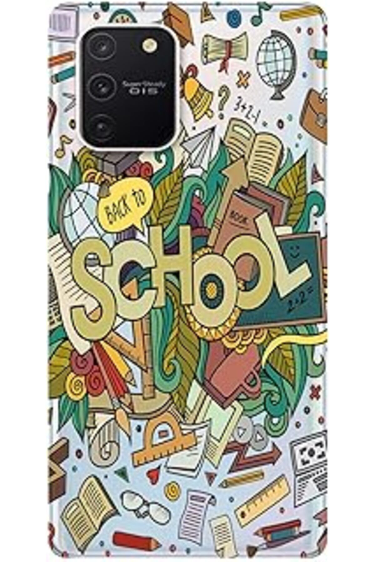 feifei Galaxy S10 Lite Kılıf Sm-G770F Baskılı Silikon School Stk:328