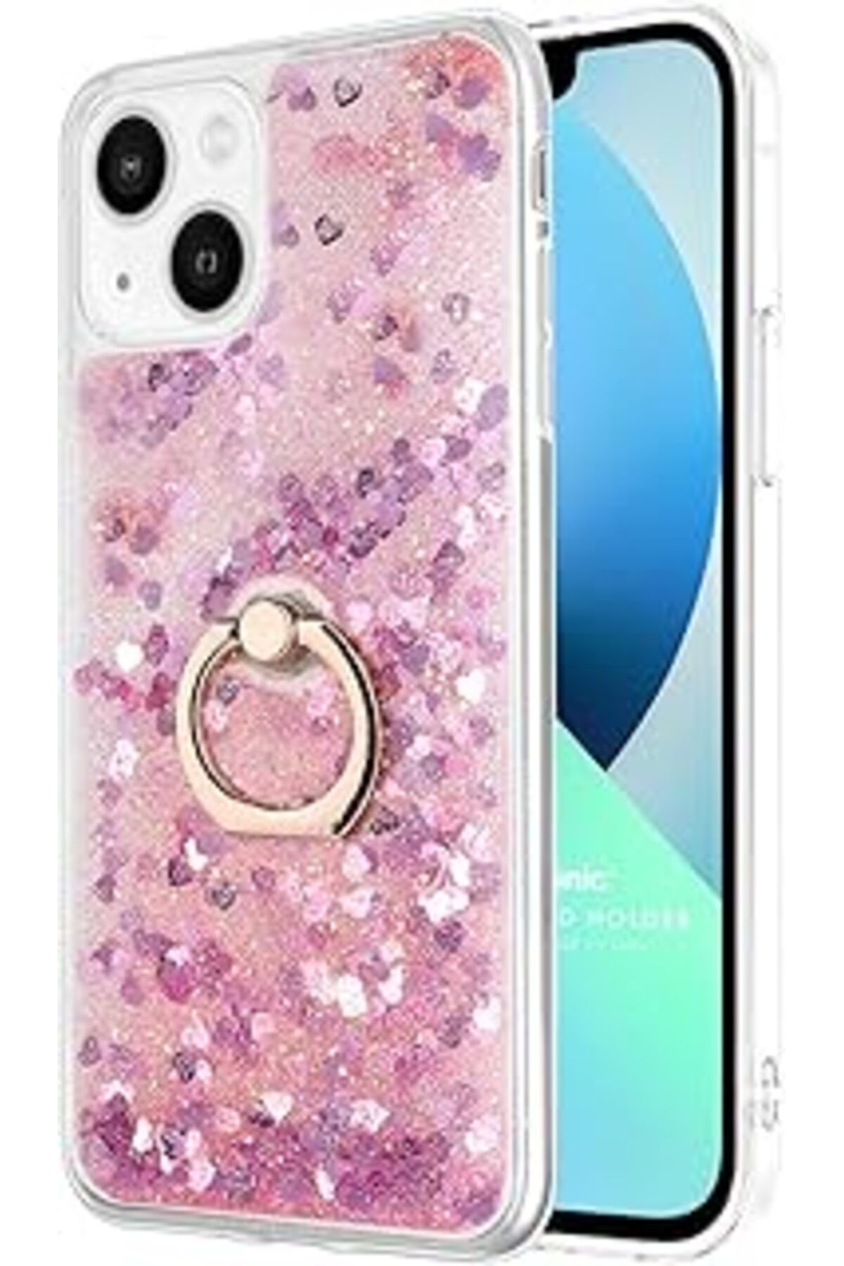 nerede bulurum Iphone 13 Mini Için Kılıf Glitter Liquid Pembe [Iphone 13 Mini Ile Uyumlu K