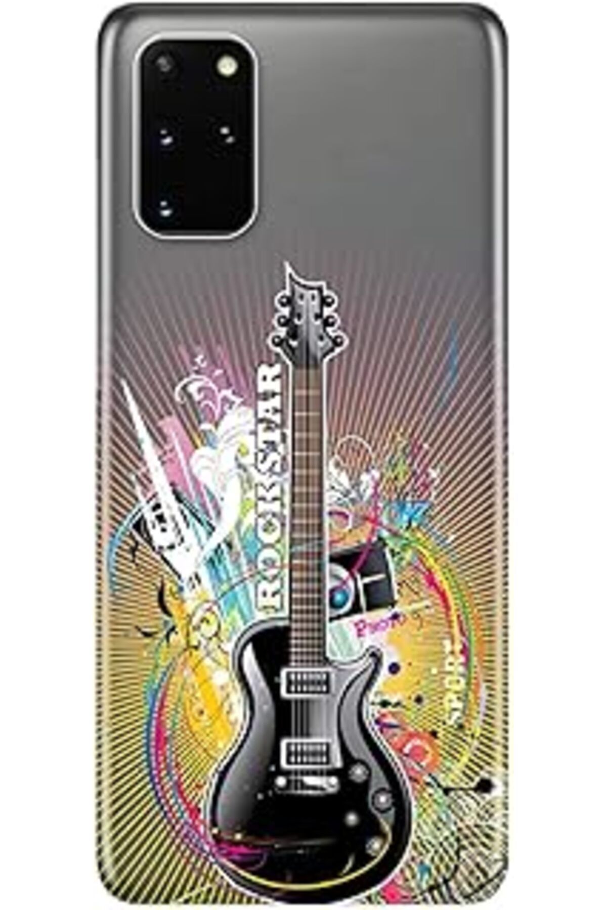 MAGNESİA Galaxy S20 Plus Kılıf (Sm-G985F) Baskılı Silikon Rock Star Stk:313