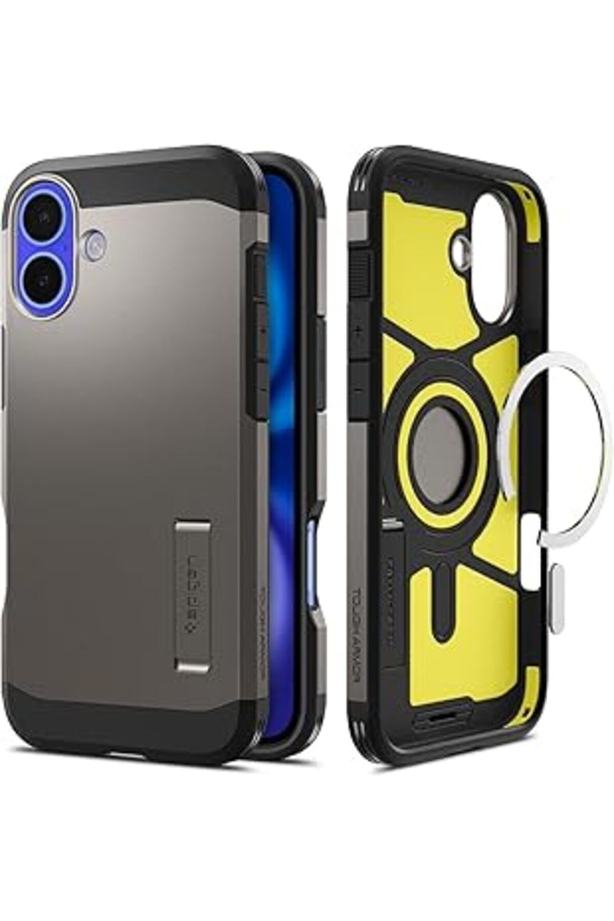 NZM TİCARET Spigen Iphone 16 Kılıf Tough Armor Ai Magfit Magsafe Özellikli Gunmetal - Acs08215