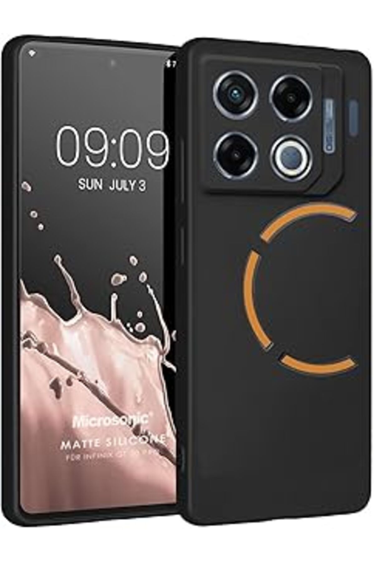 NZM TİCARET Matte Silicone Infinix Gt 20 Pro Kılıf Siyah [Gt 20 Pro Ile Uyumlu Kılıf - Siyah]